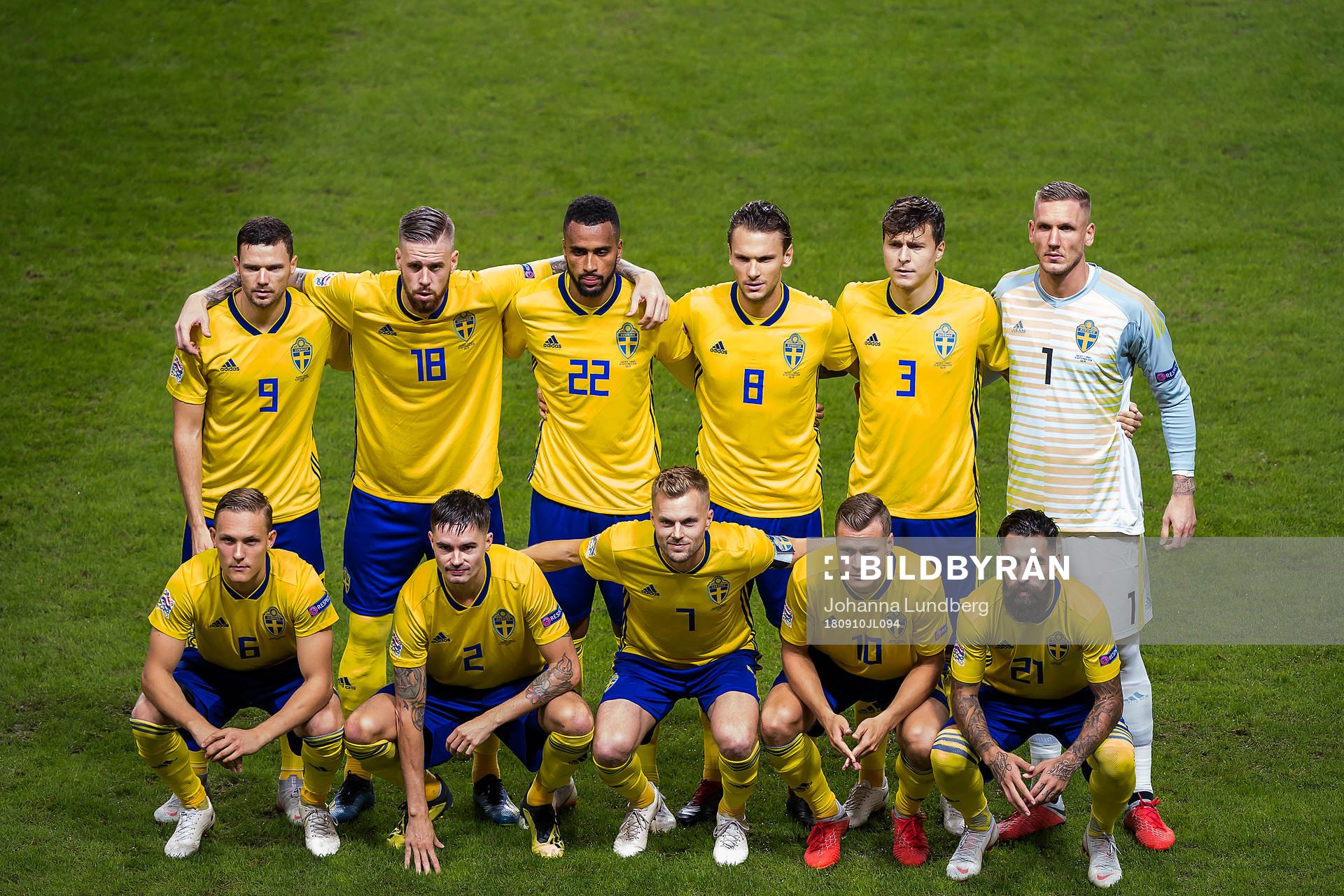 Top row from the left, Marcus Berg, Pontus Jansson, Isaac