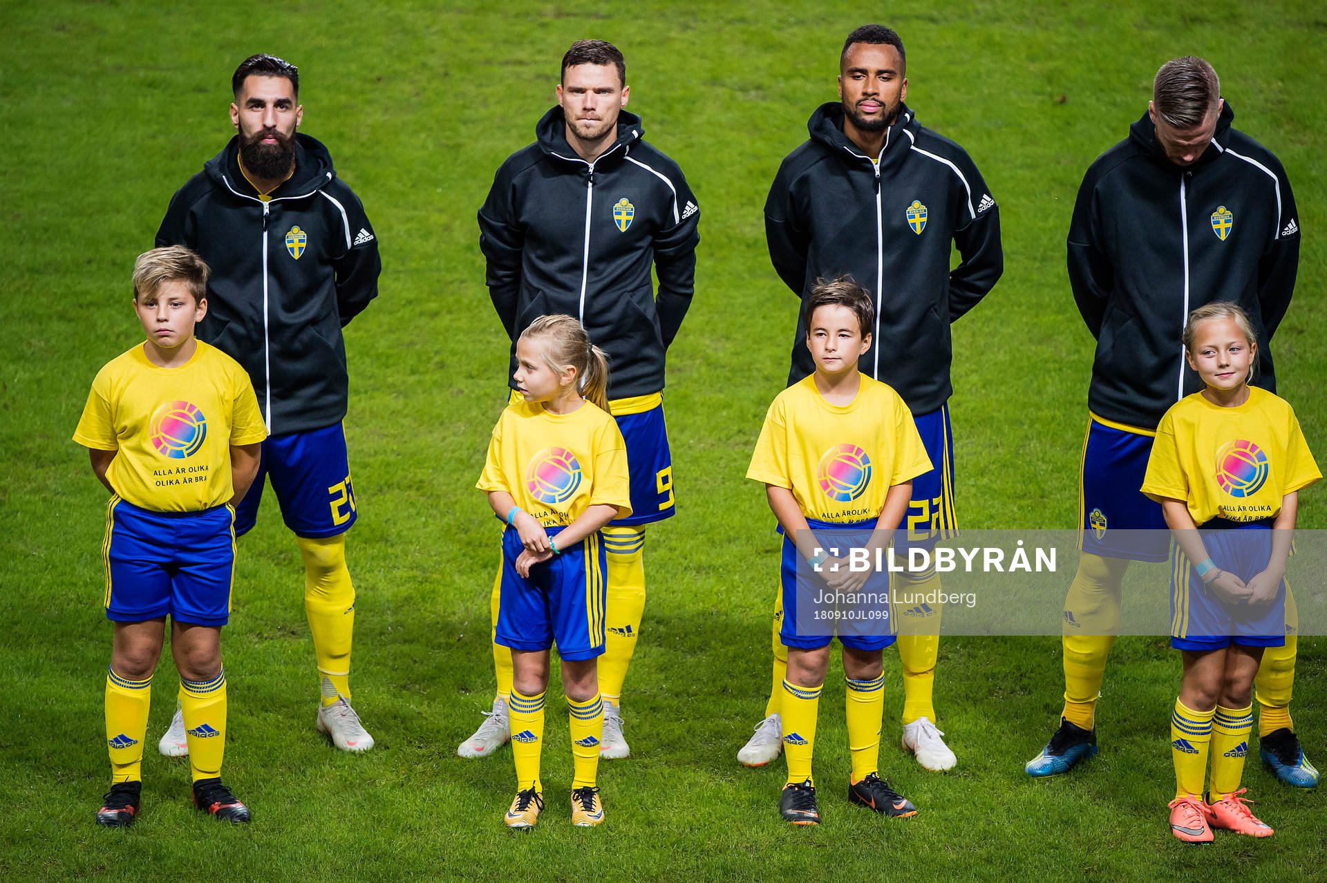 Jimmy Durmaz, Marcus Berg, Isaac Kiese Thelin and Pontus