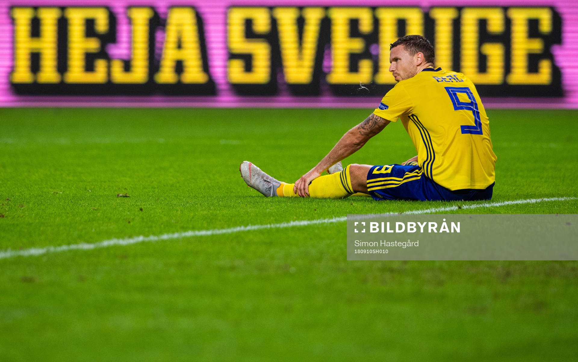 Marcus Berg of Sweden looks dejected