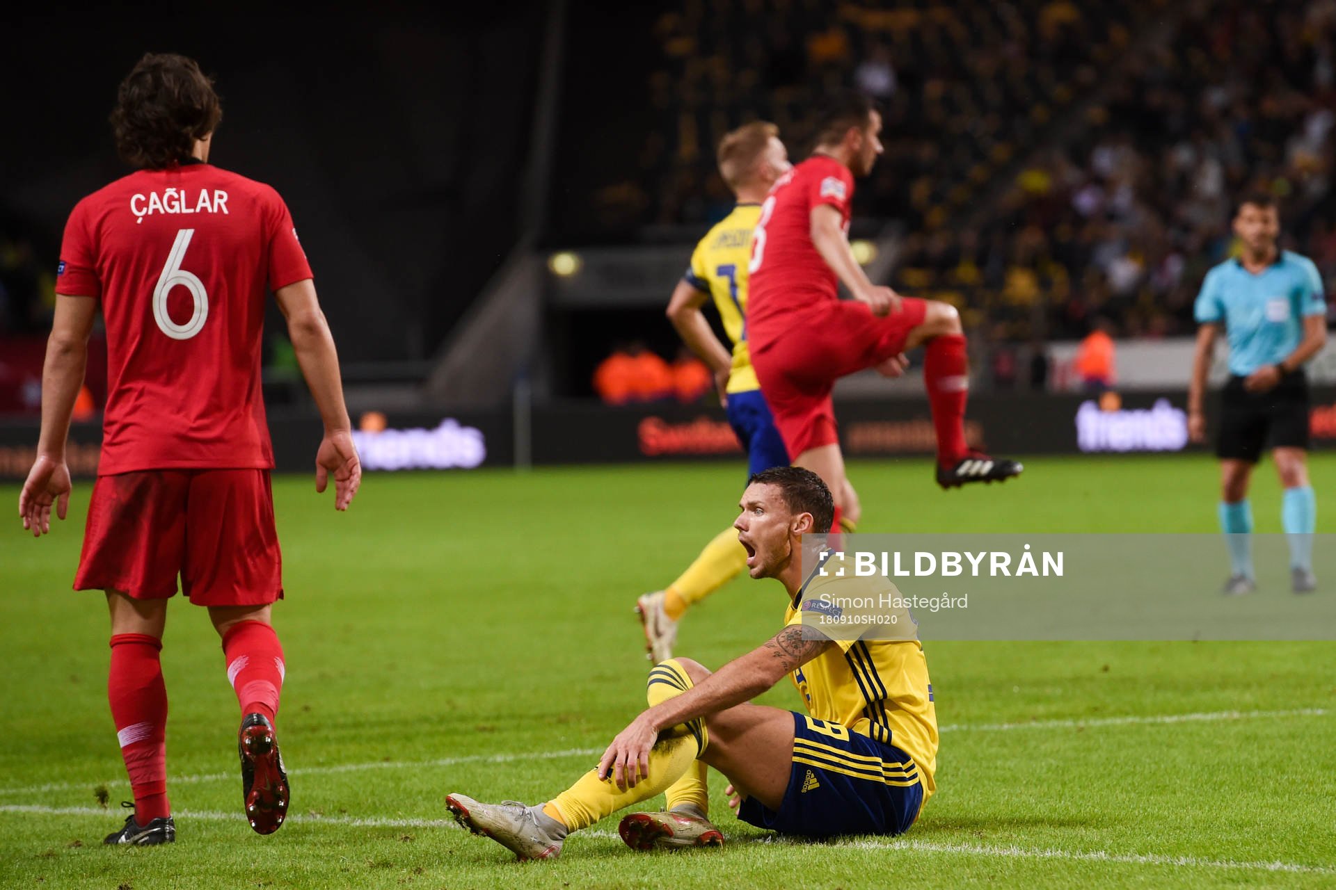 Marcus Berg of Sweden reacts