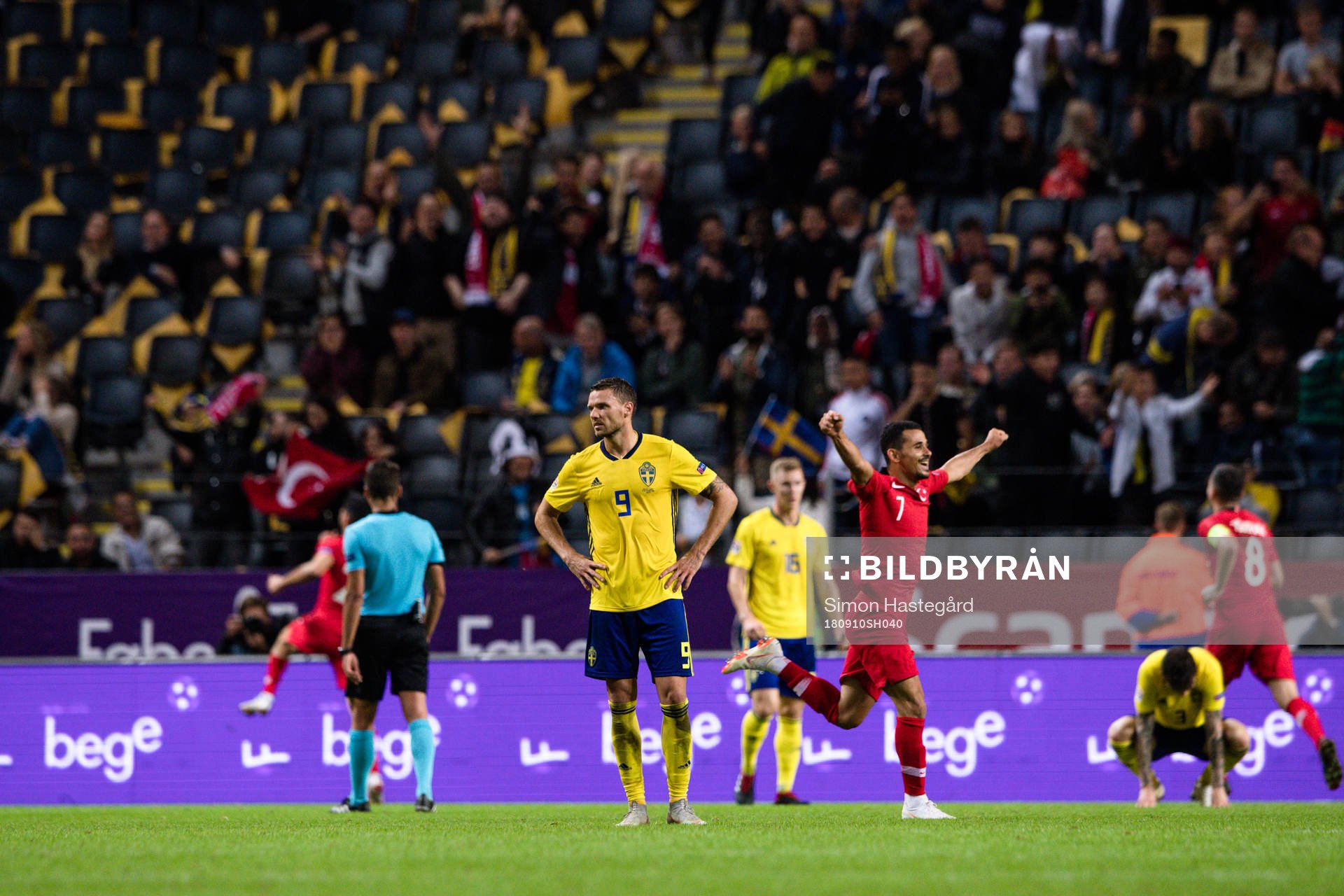 Marcus Berg of Sweden looks dejected