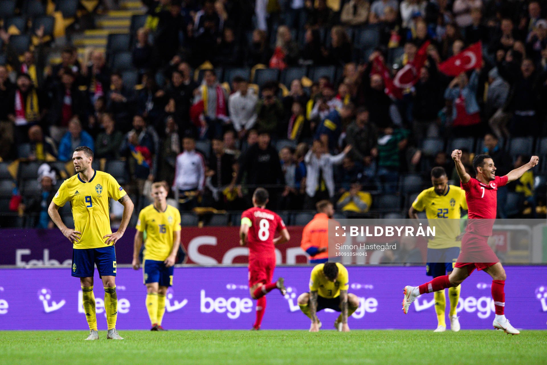 Marcus Berg of Sweden looks dejected