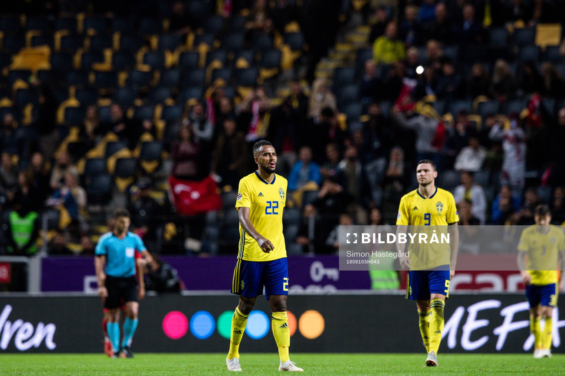Isaac Kiese Thelin and Marcus Berg of Sweden looks dejected