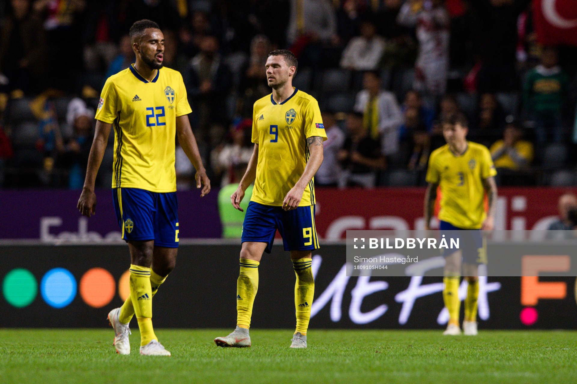 Isaac Kiese Thelin and Marcus Berg of Sweden looks dejected