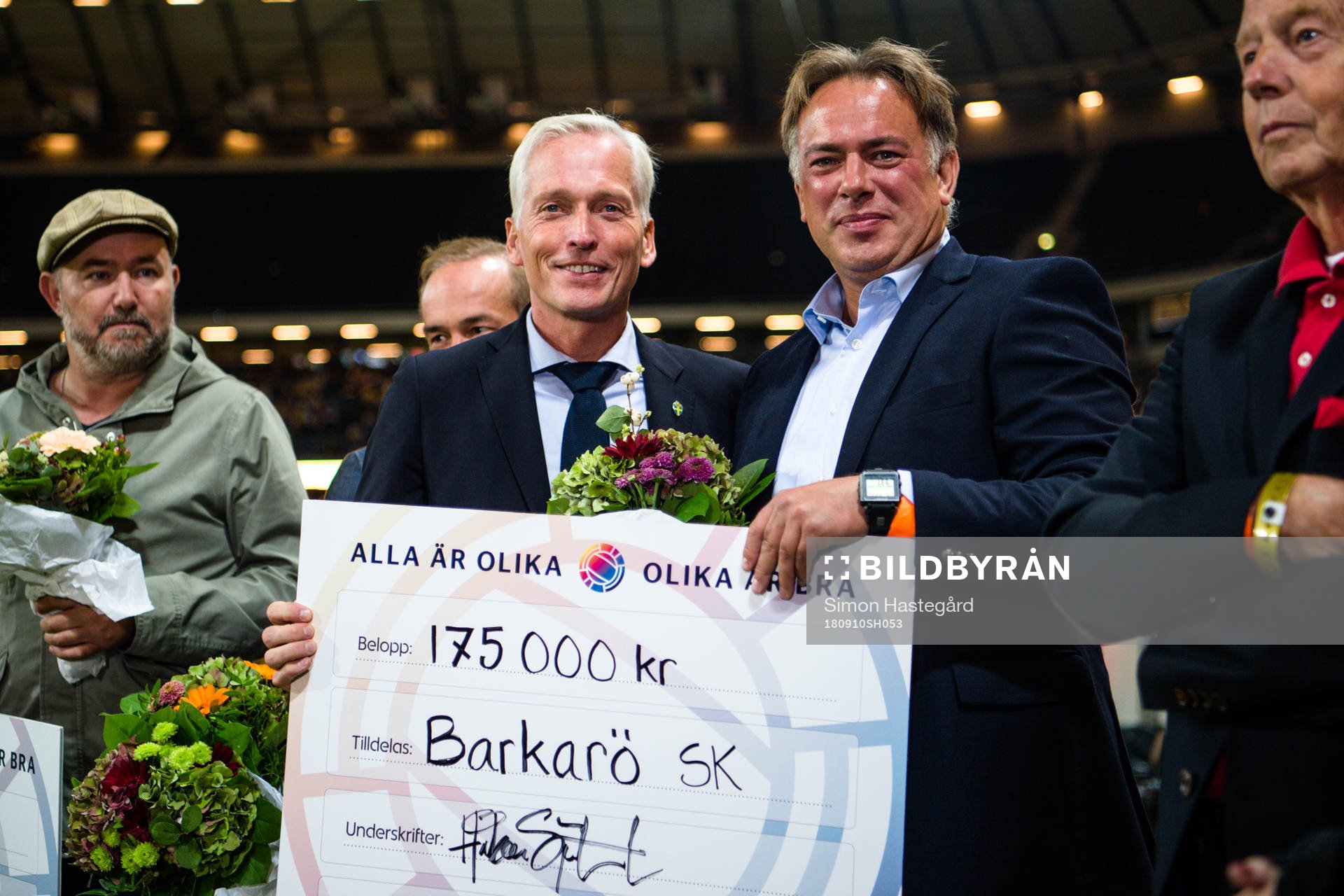 Represents from Swedish football club Barkarö  receives a