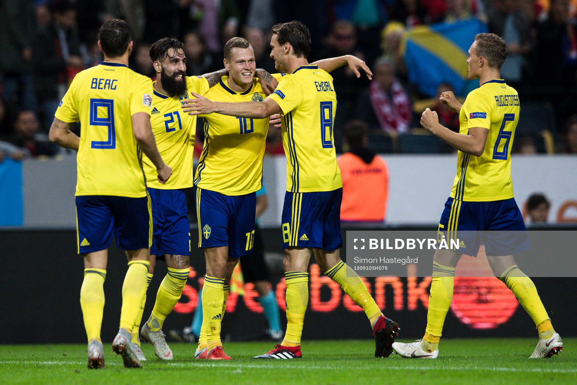 Marcus Berg , Jimmy Durmaz , Albin Ekdal and Ludwig