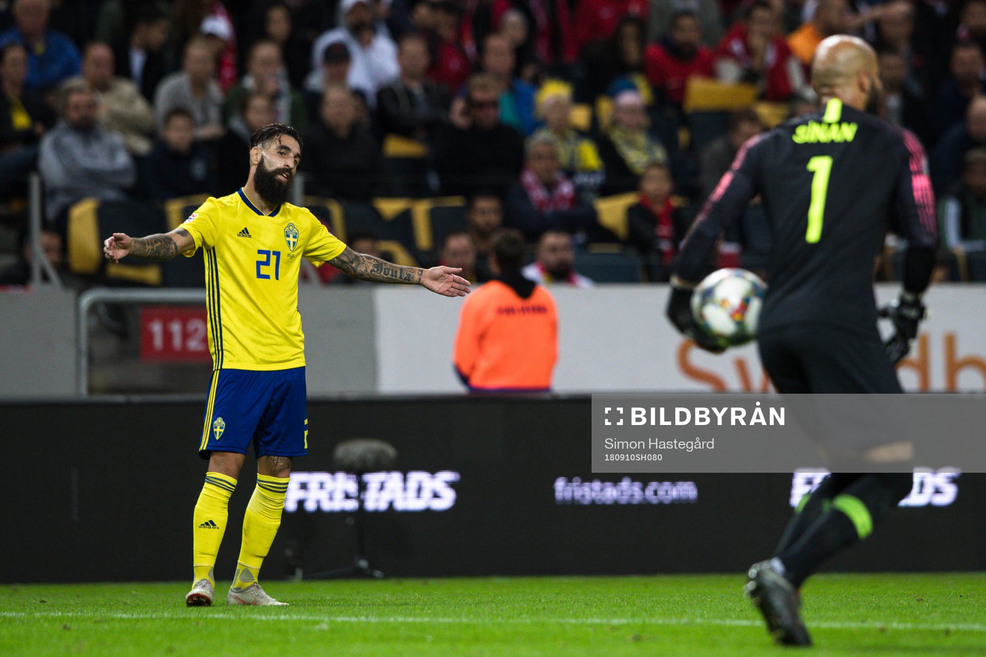 Jimmy Durmaz of Sweden looks dejected