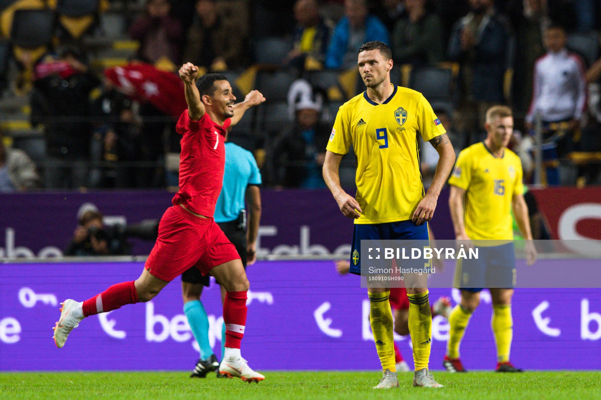 Marcus Berg of Sweden looks dejected