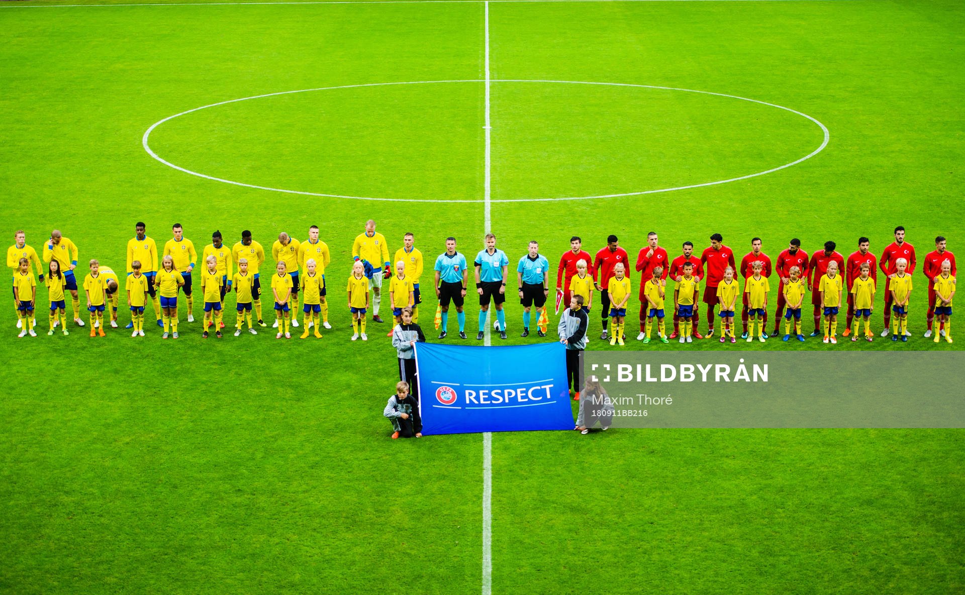 Sveriges och Turkiets spelare