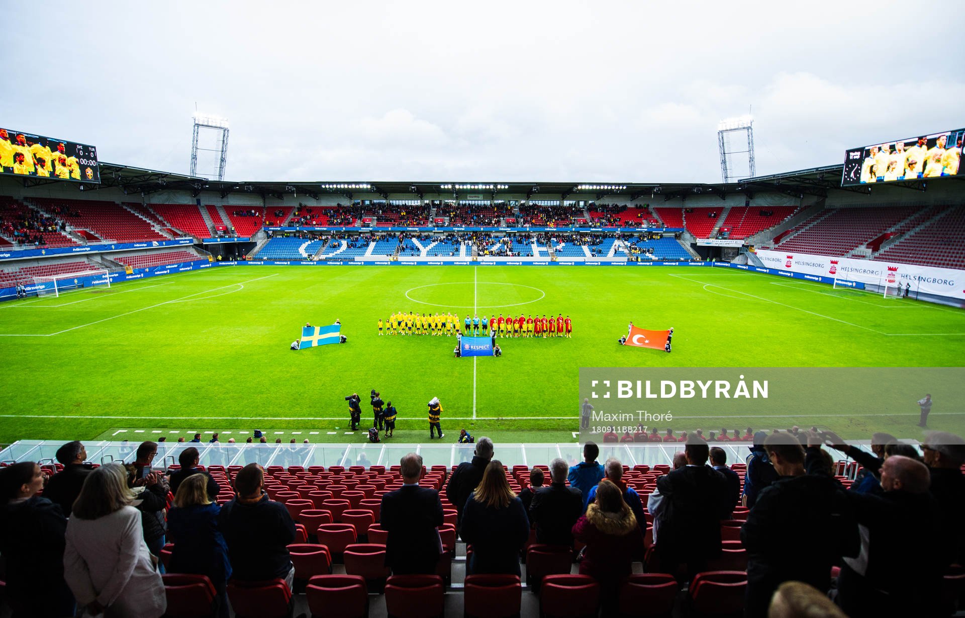 Sveriges och Turkiets spelare