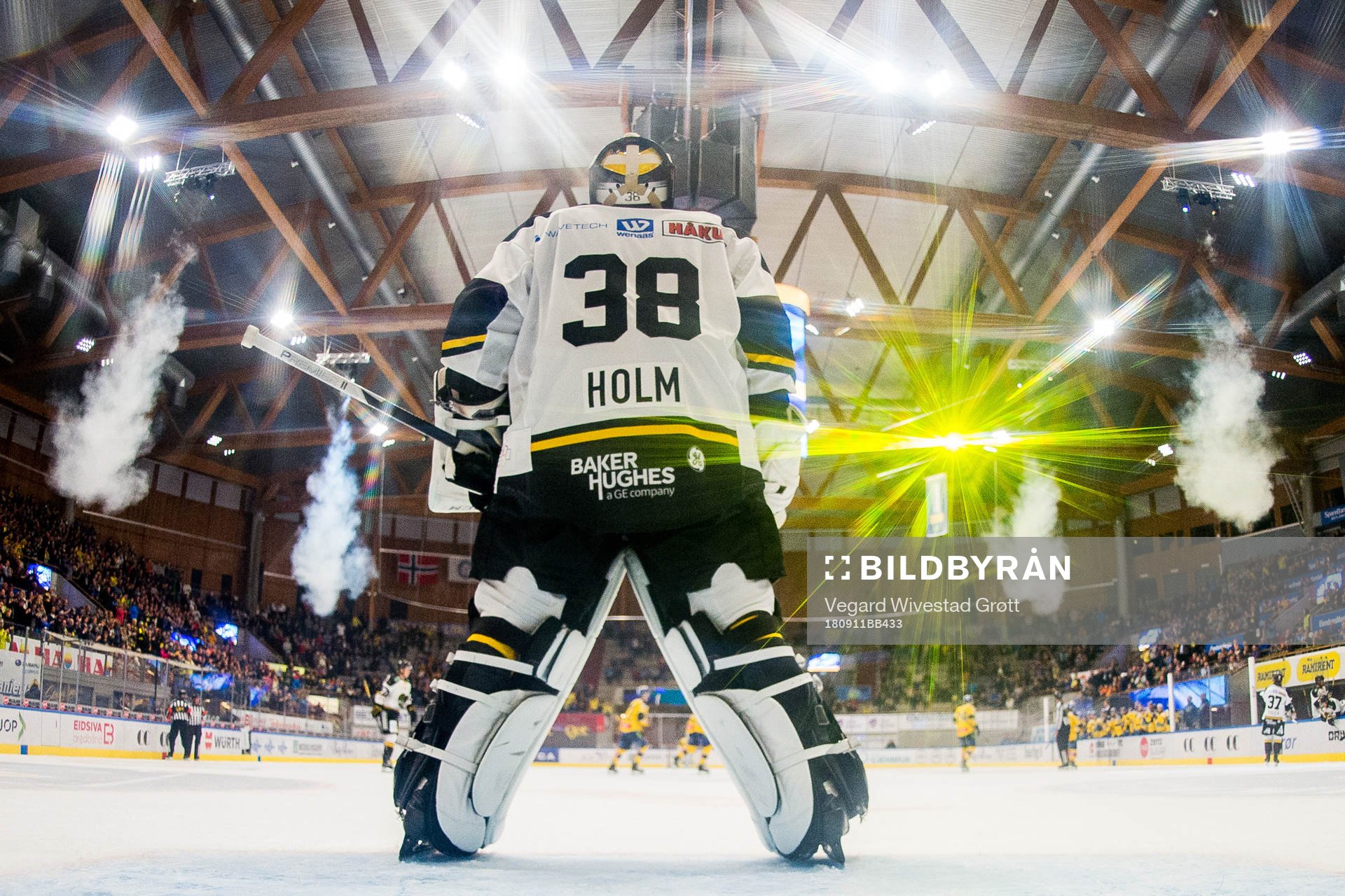 Goaltender Henrik Holm of Stavanger Oilers