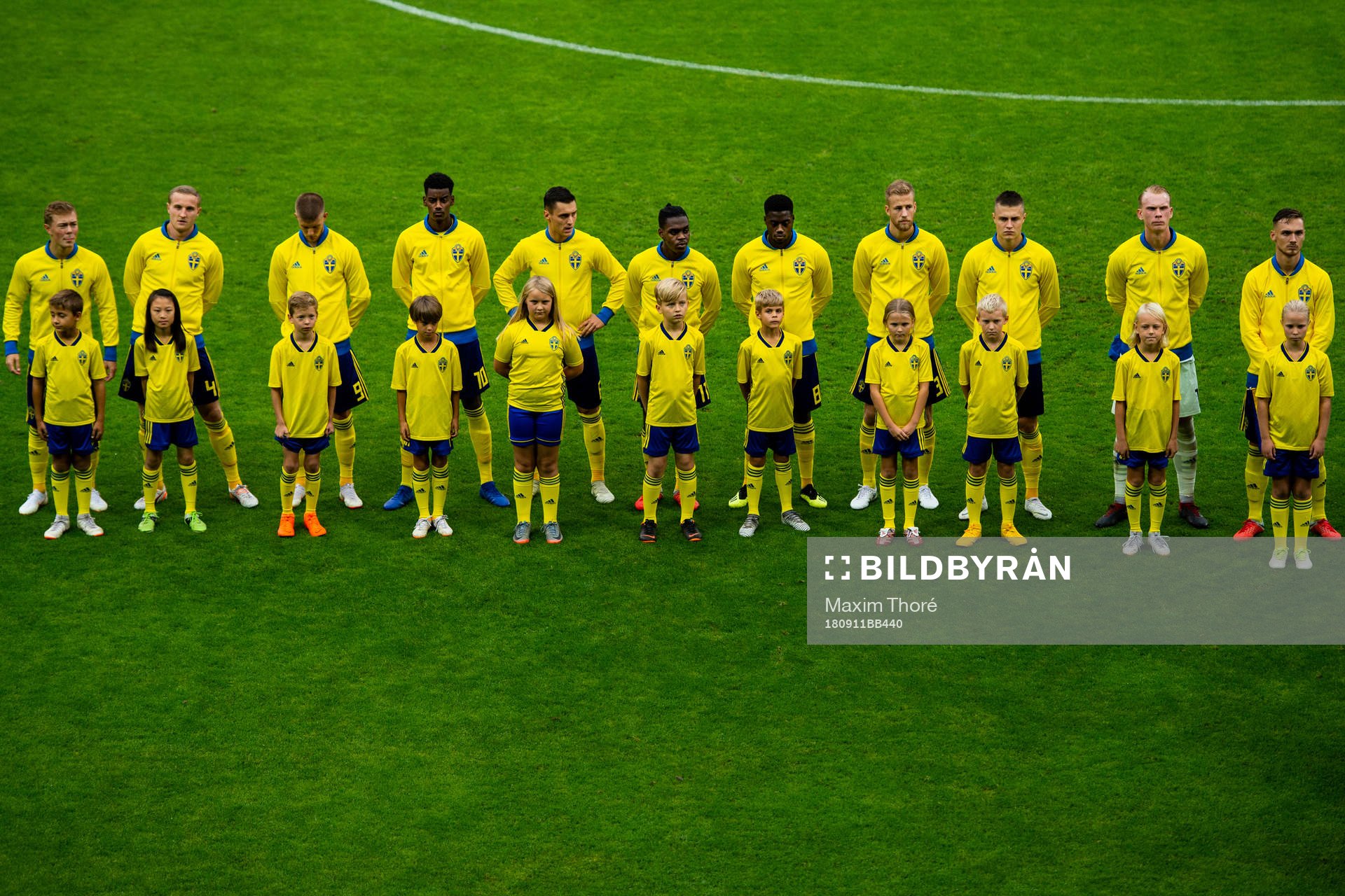 Sveriges lineupunder EM-kvalmatchen i fotboll mellan