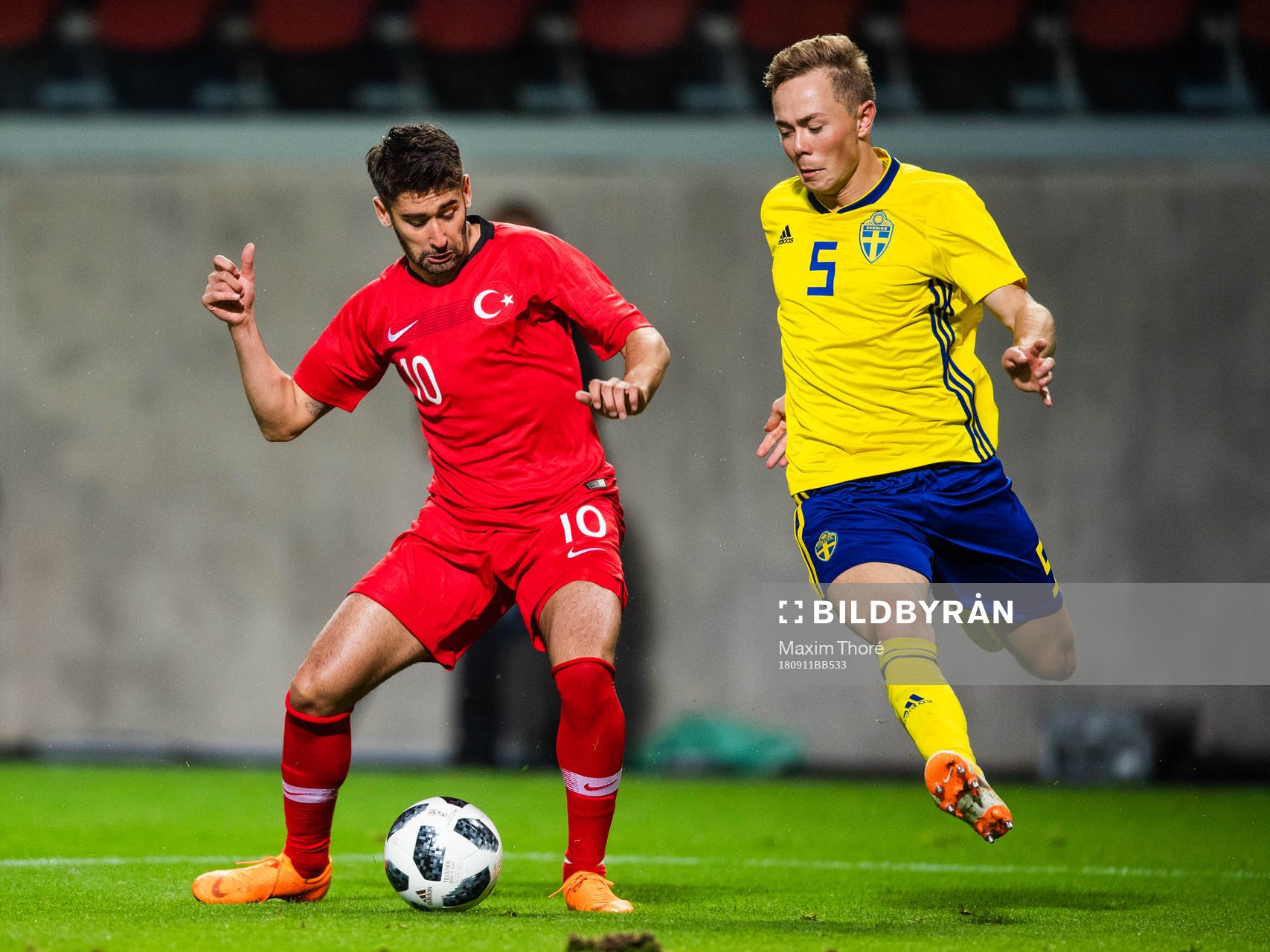 Turkiets Orkan Cinar och Sveriges Joel Andersson