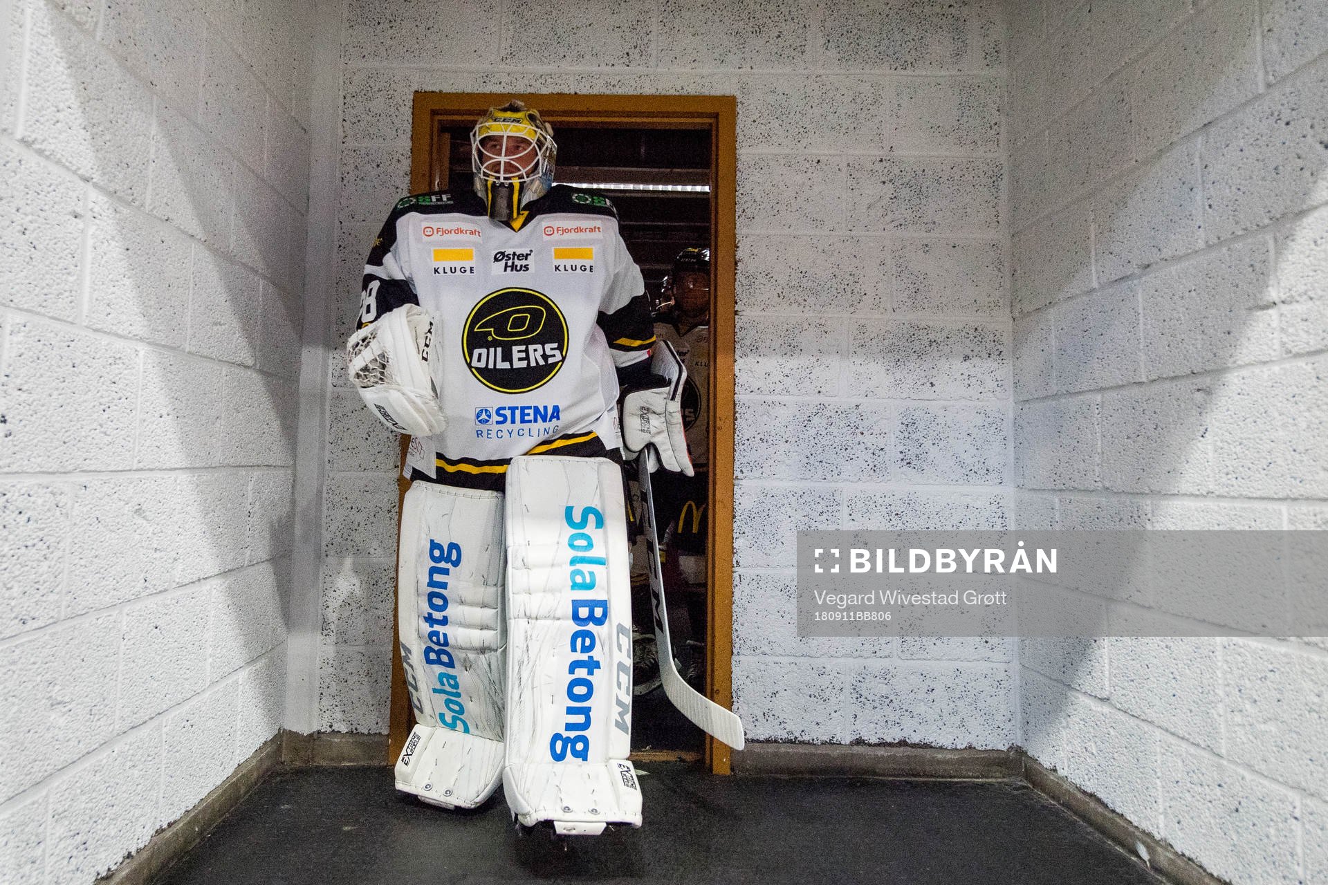 Goaltender Henrik Holm of Stavanger Oilers