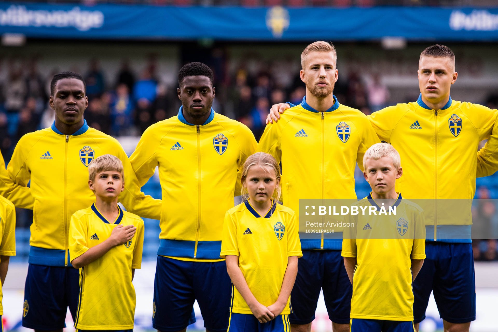Sveriges Joel Asoro, Isak Ssewankambo, Filip Dagerstål och