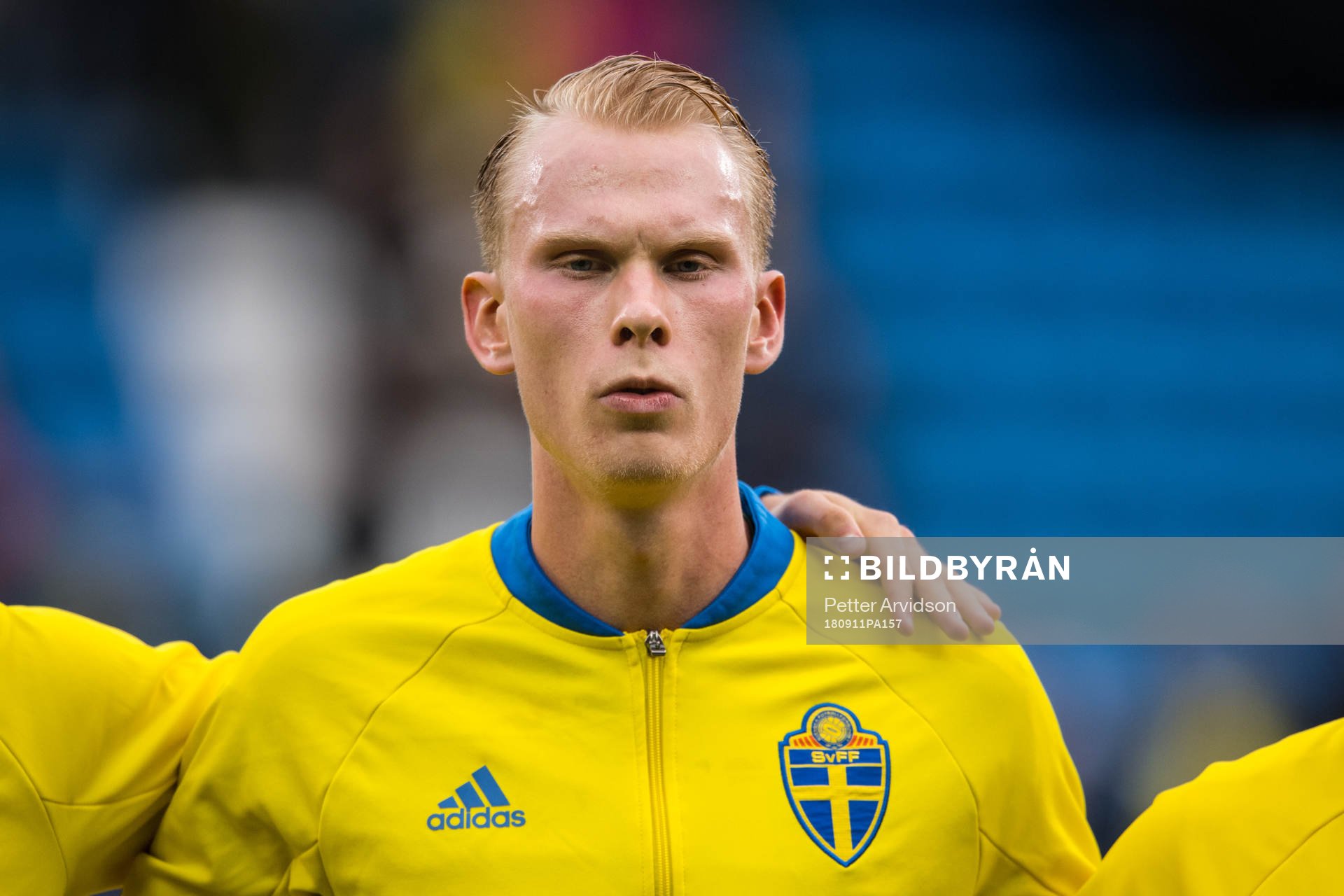 Sveriges målvakt Pontus Dahlberg inför EM-kvalmatchen i fotboll mellan Sverige och Turkiet den 11 september 2018 i Helsingborg.