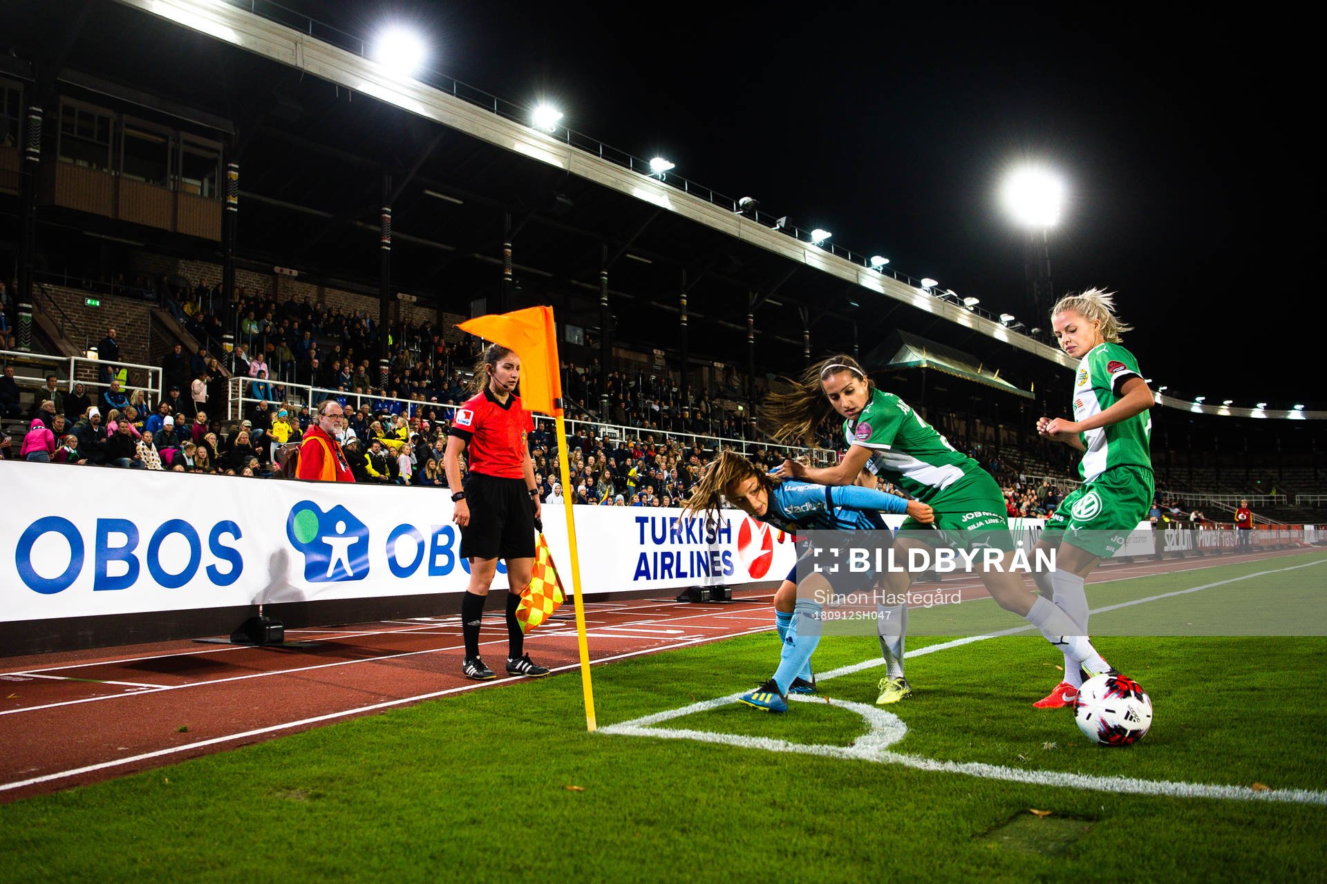 Djurgårdens Tilde Lindwall  i en kamp mot Hammarbys Sejde