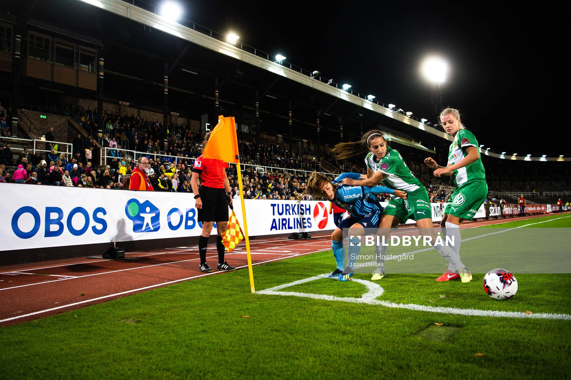 Djurgårdens Tilde Lindwall  i en kamp mot Hammarbys Sejde