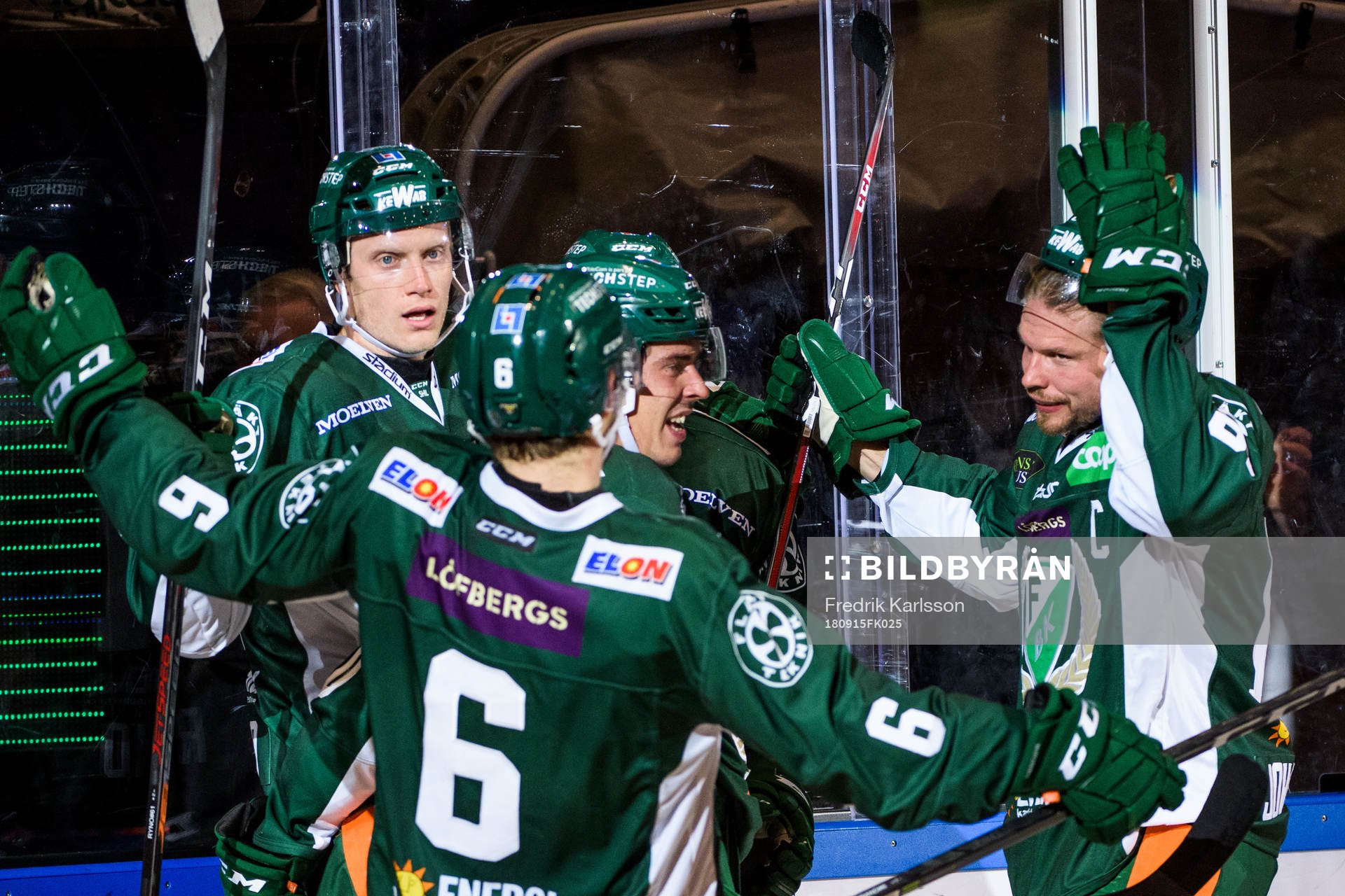 Färjestads Johan Ryno, Sebastian Erixon och Alexander