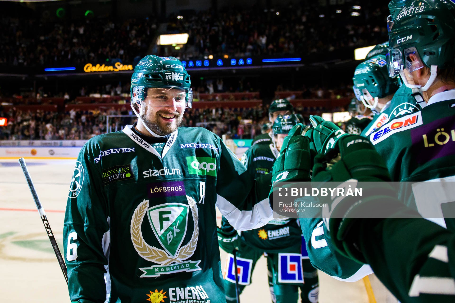 Färjestads Mikael Wikstrand jublar