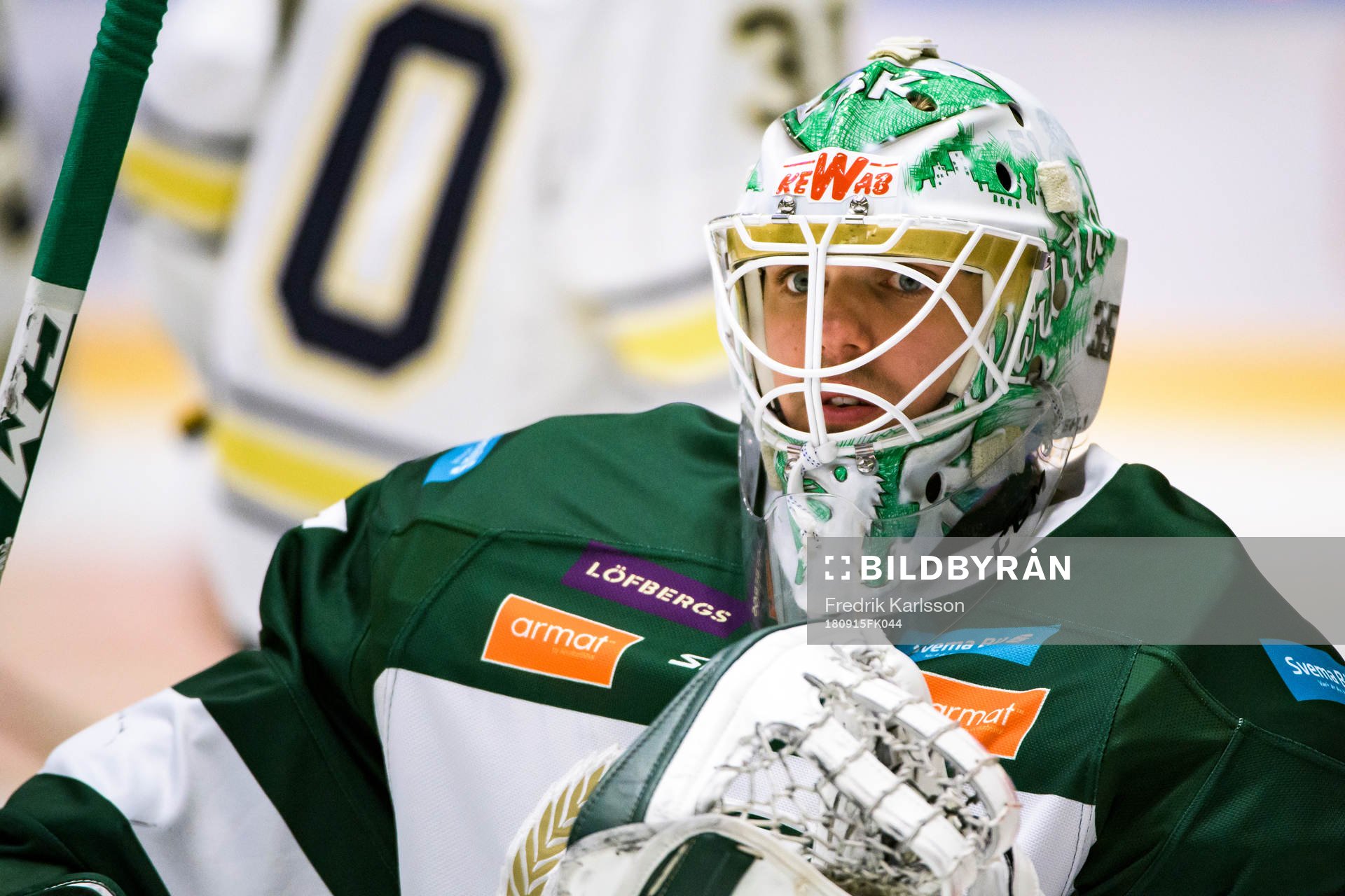 Färjestads målvakt Adam Werner