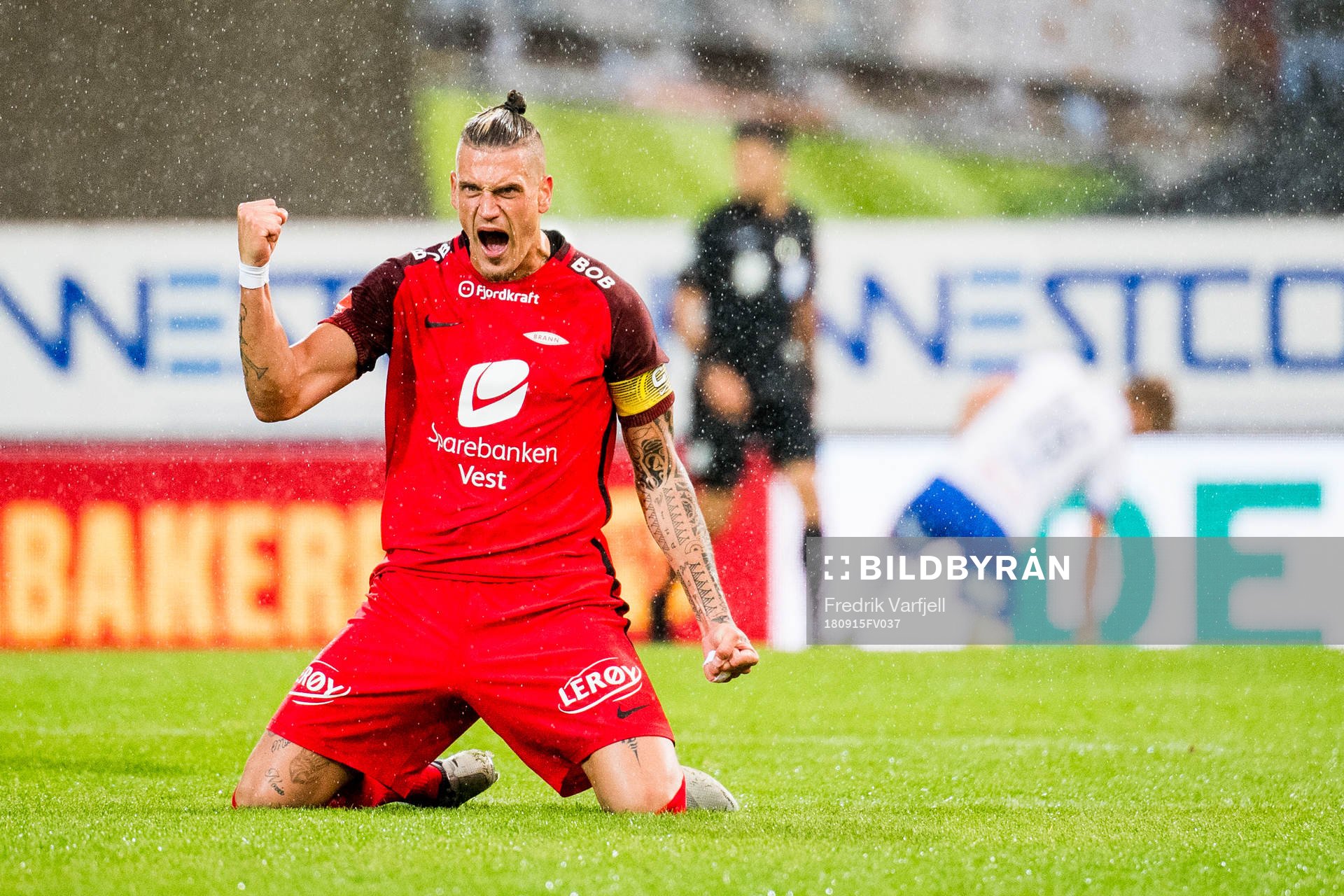 Vito Wormgoor of Brann celebrates