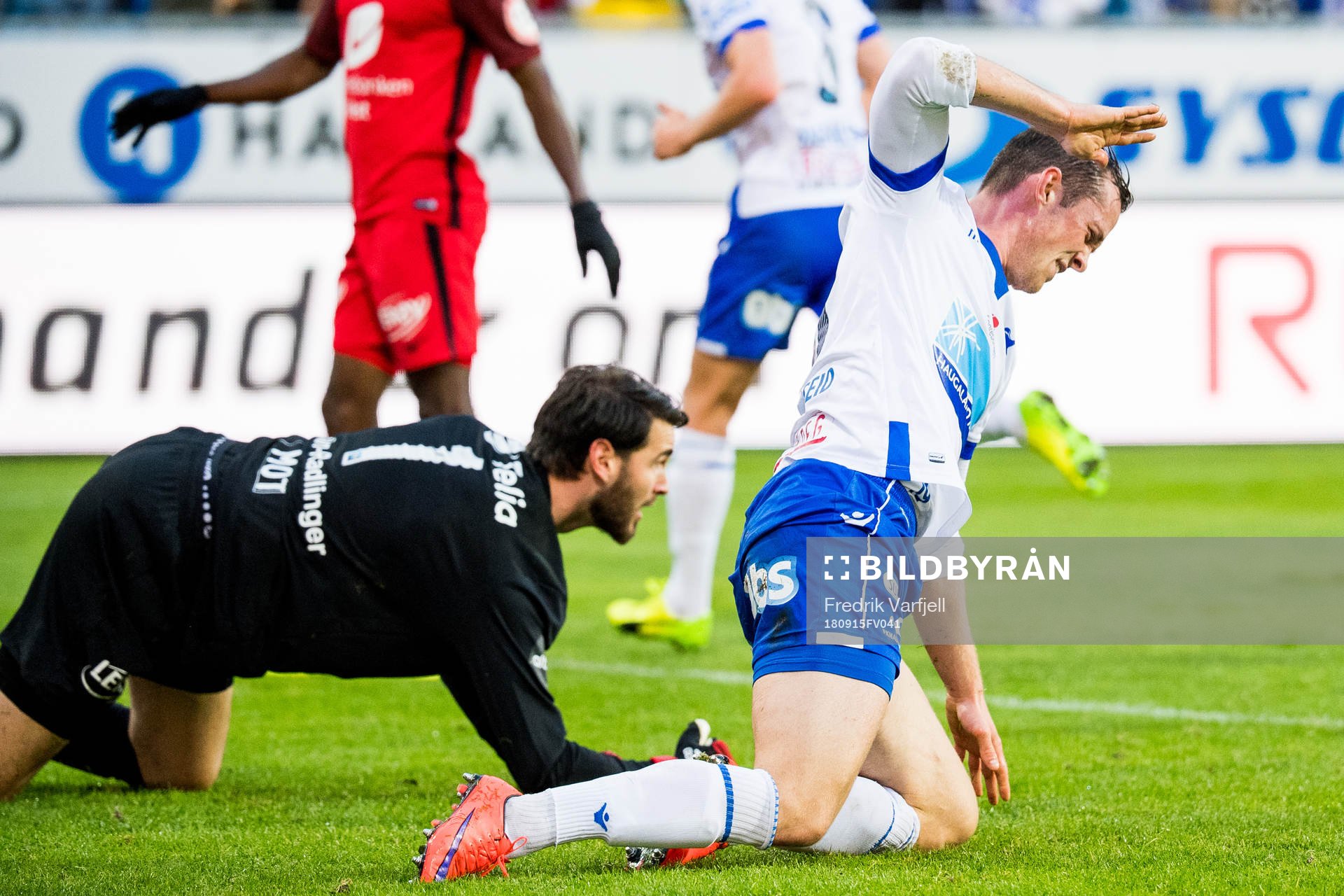 Kristoffer Haraldseid of Haugesund reacts