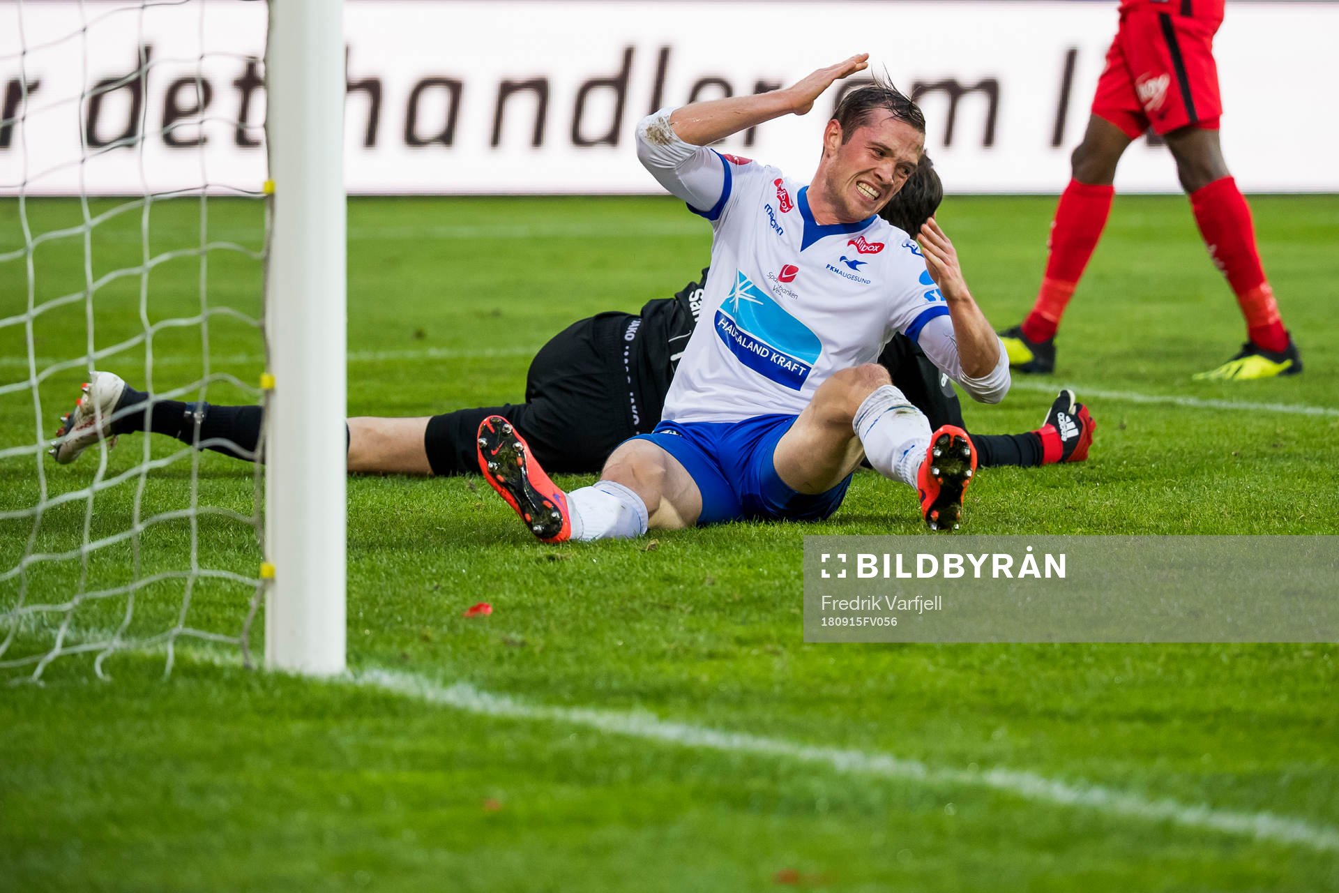 Kristoffer Haraldseid of Haugesund reacts