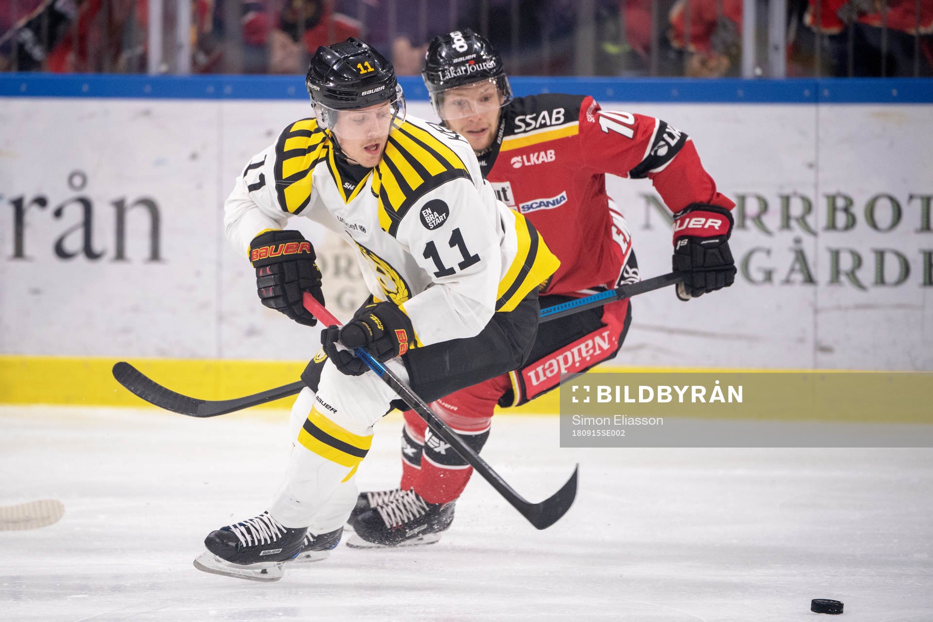 Brynäs Joel Kellman och Luleås Einar Emanuelsson
