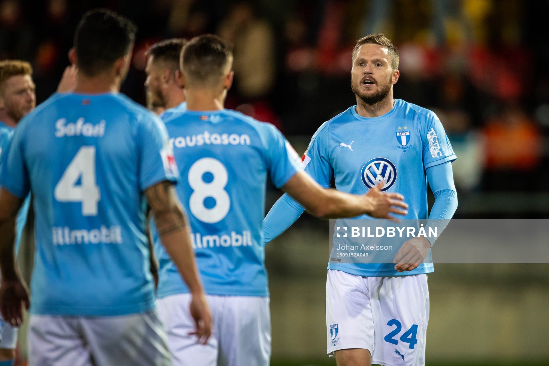 Malmö FFs Arnór Ingvi Traustason  och Lasse Nielsen