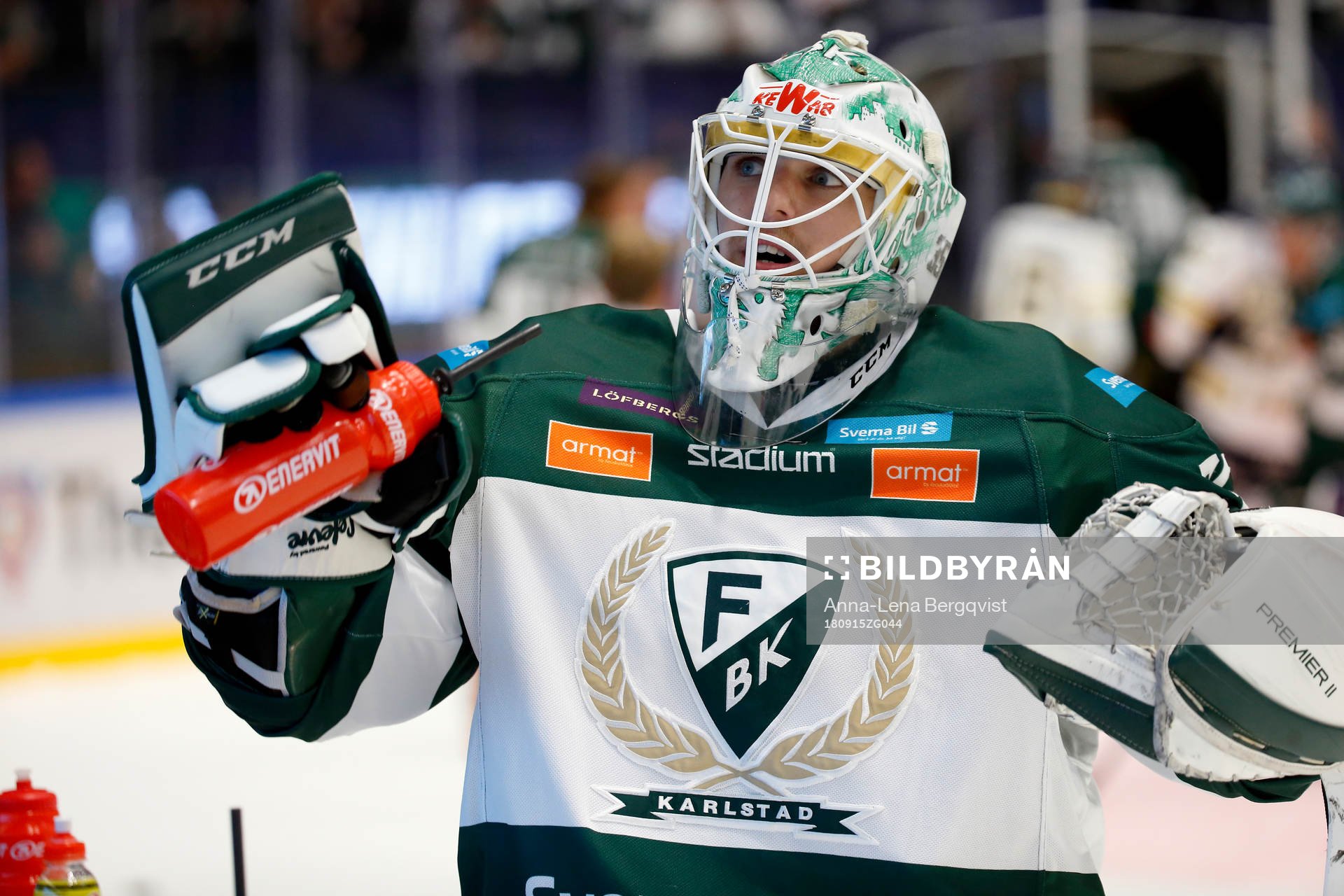 Färjestads målvakt Adam Werner