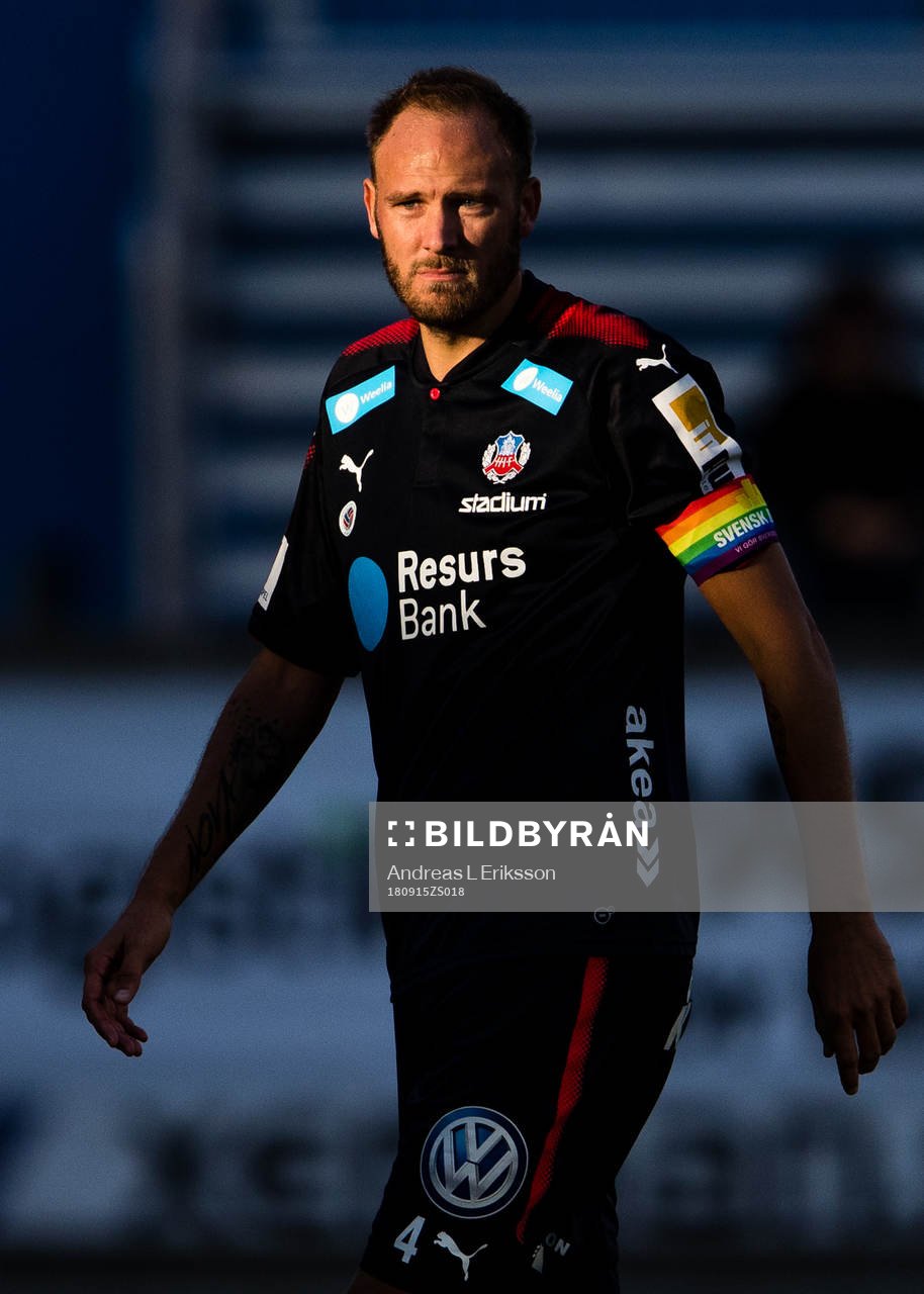 Helsingborgs Andreas Granqvist under fotbollsmatchen i Superettan mellan AFC Eskilstuna och Helsingborg den 15 september 2018 i Eskilstuna.
