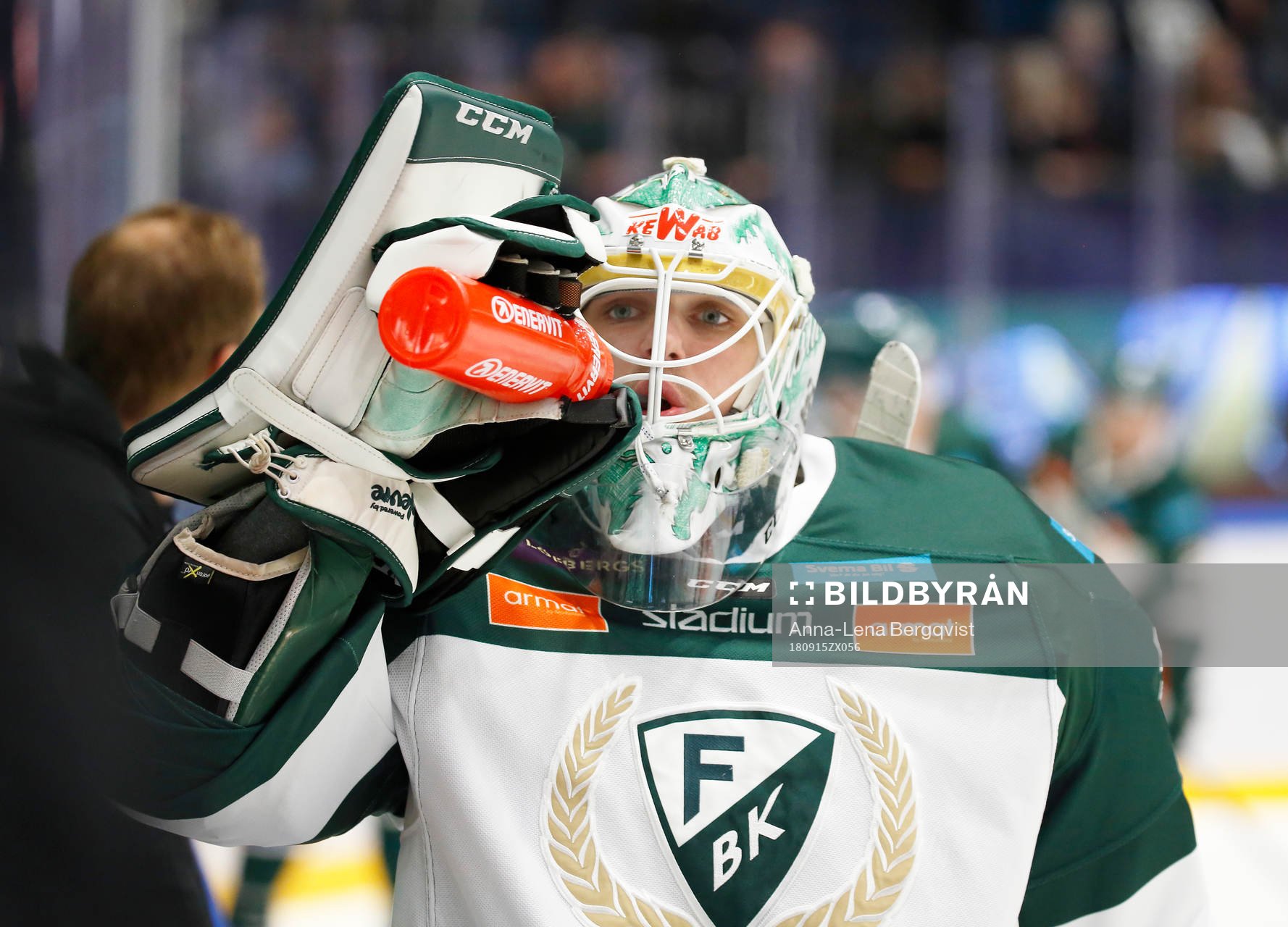 Färjestads målvakt Adam Werner