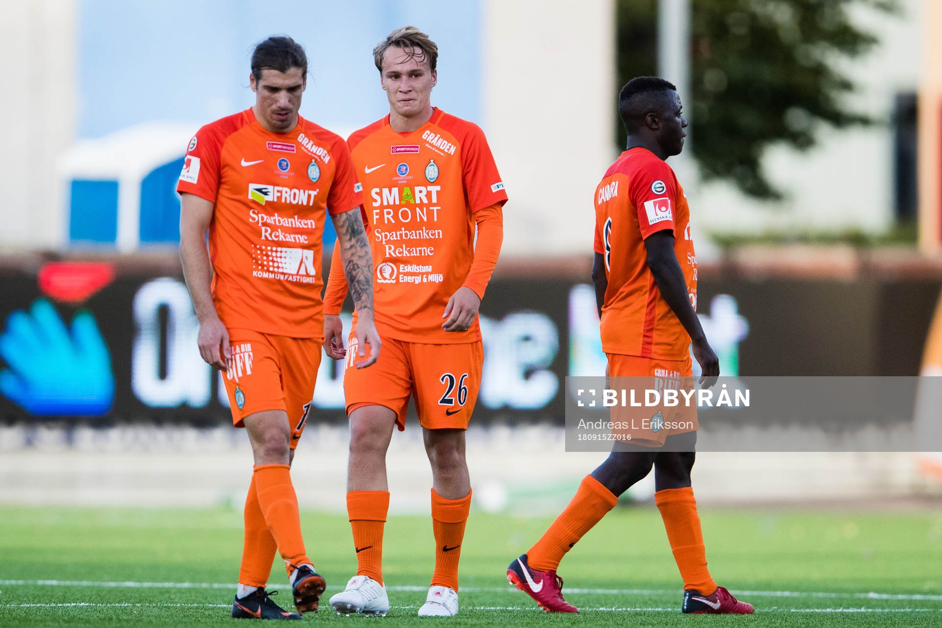 AFC Eskilstunas Christian Miljevic, Robert Åstedt och