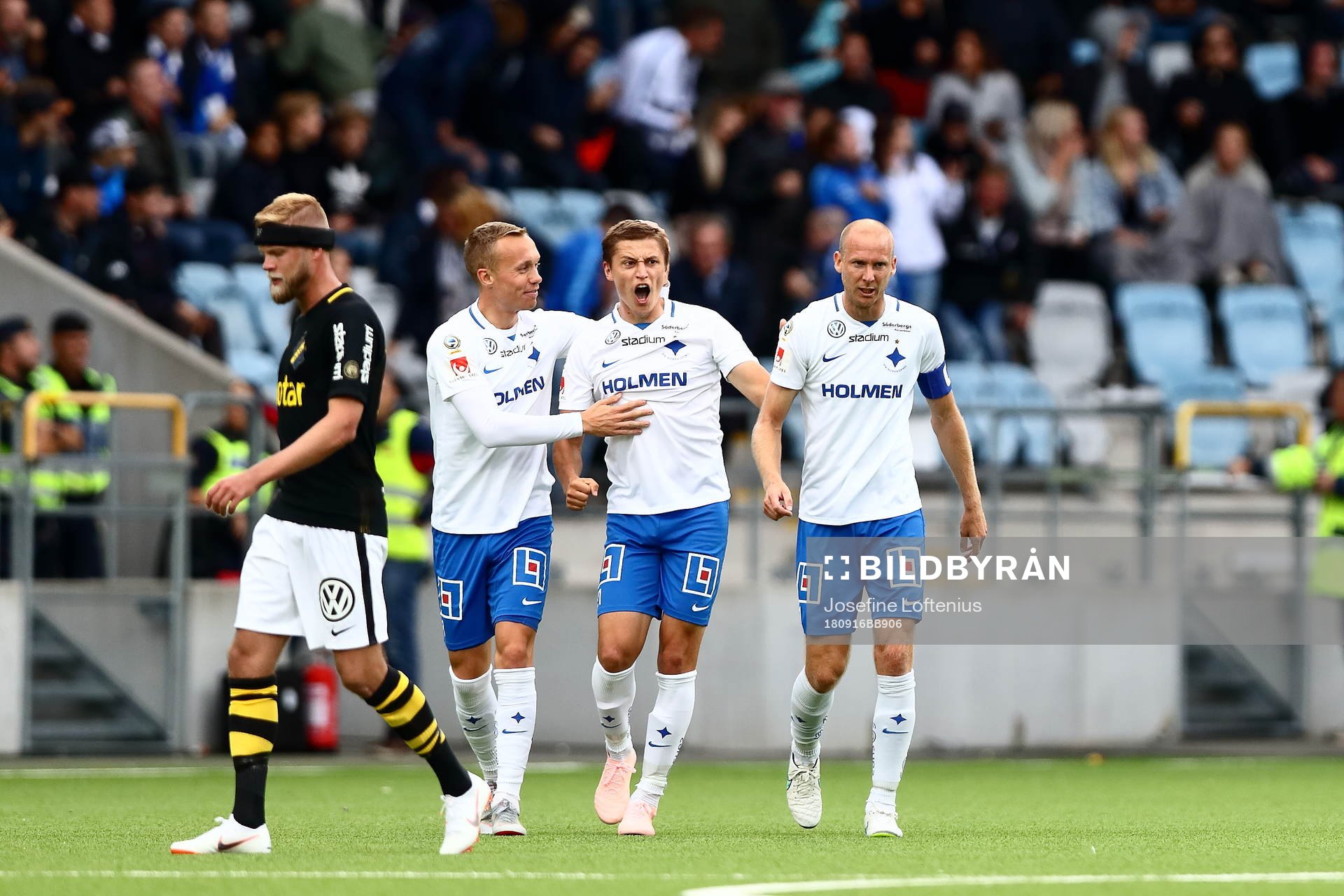 Norrköpings Simon Thern och Gudmundur Thorarinsson jublar