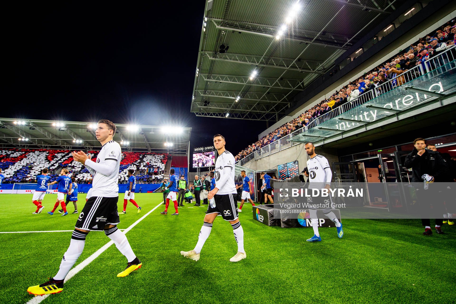 Jonathan Levi of Rosenborg enters the pitch