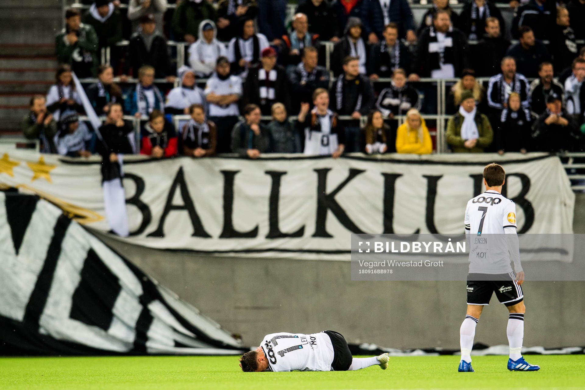 Jonathan Levi of Rosenborg with an injury