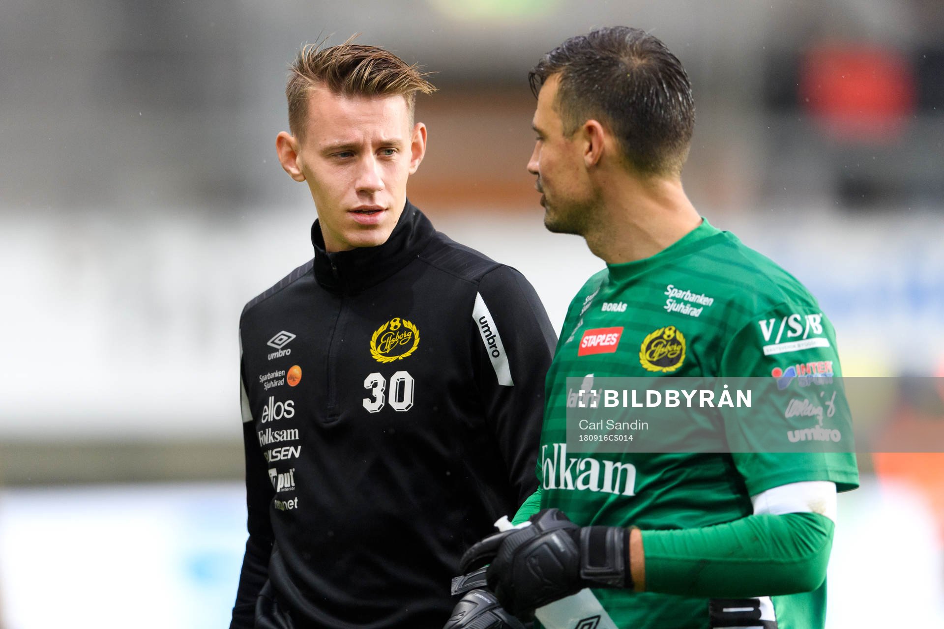 Elfsborgs målvakt David Olsson och målvakt Kevin Stuhr