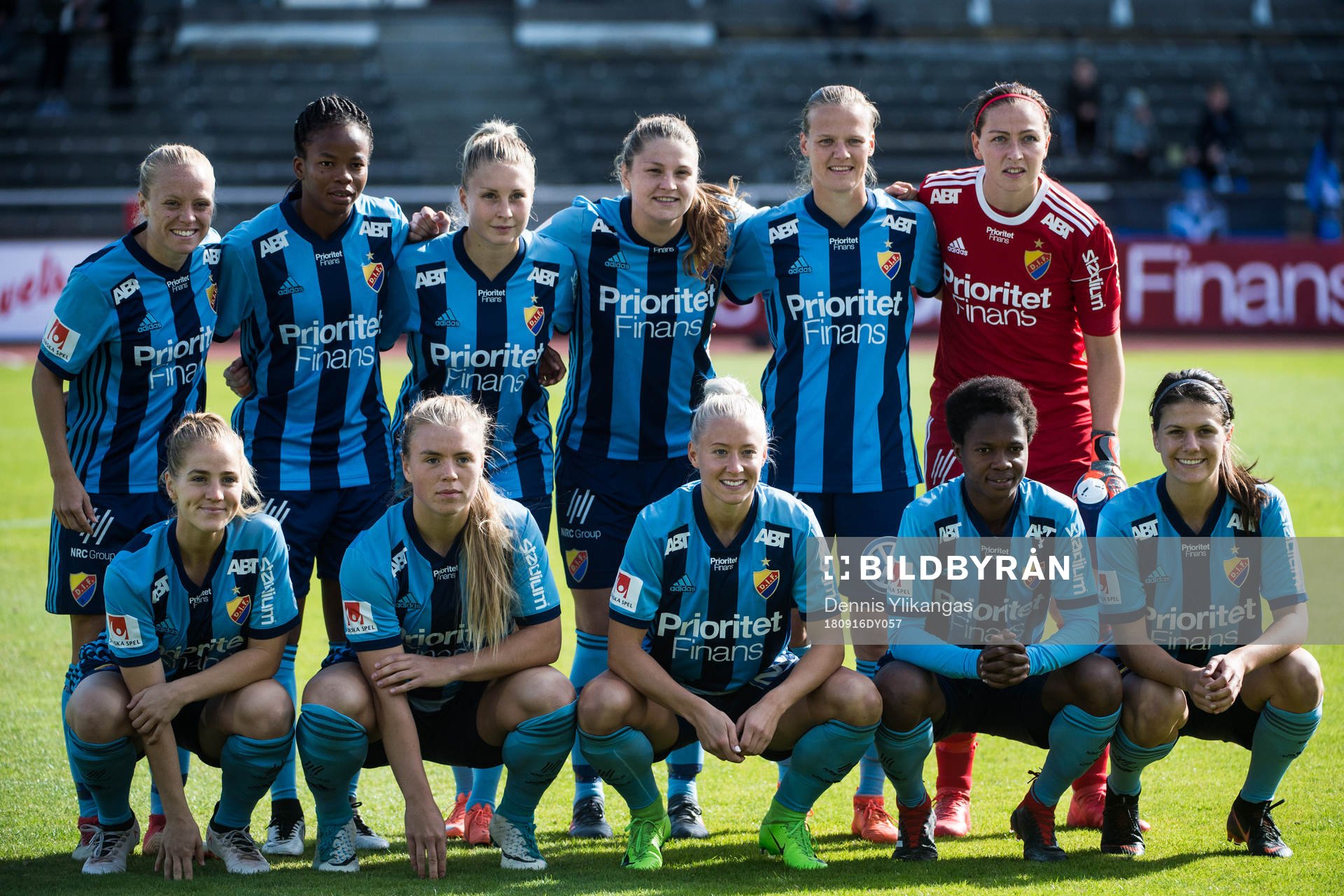 Djurgårdens startelva innan fotbollsmatchen i