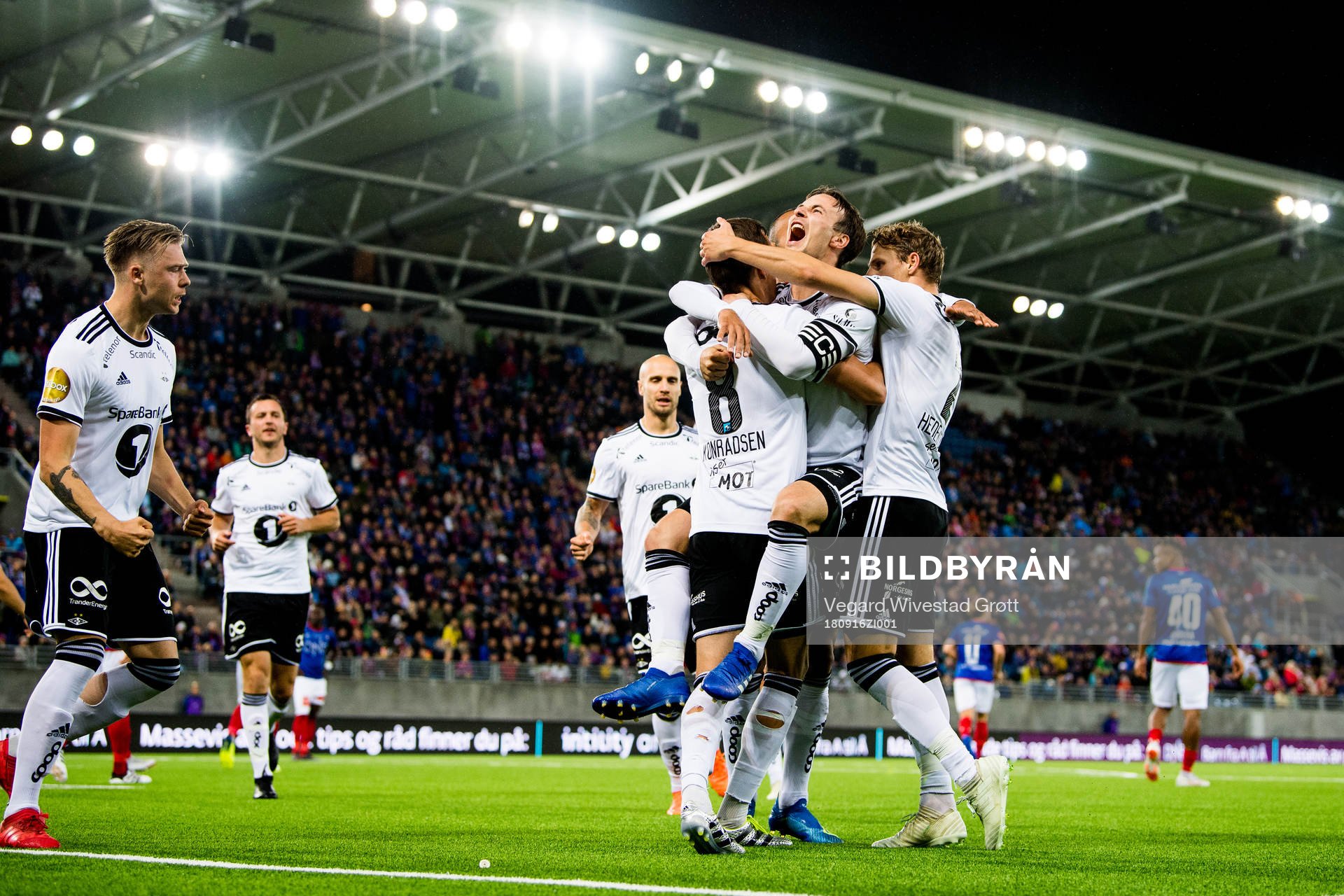 Anders Konradsen and Mike Jensen of Rosenborg celebrate