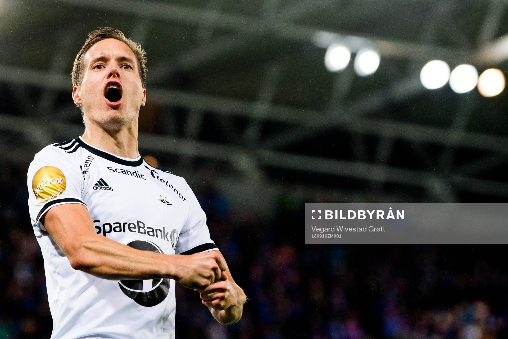 Anders Konradsen of Rosenborg celebrates the 1-2 goal