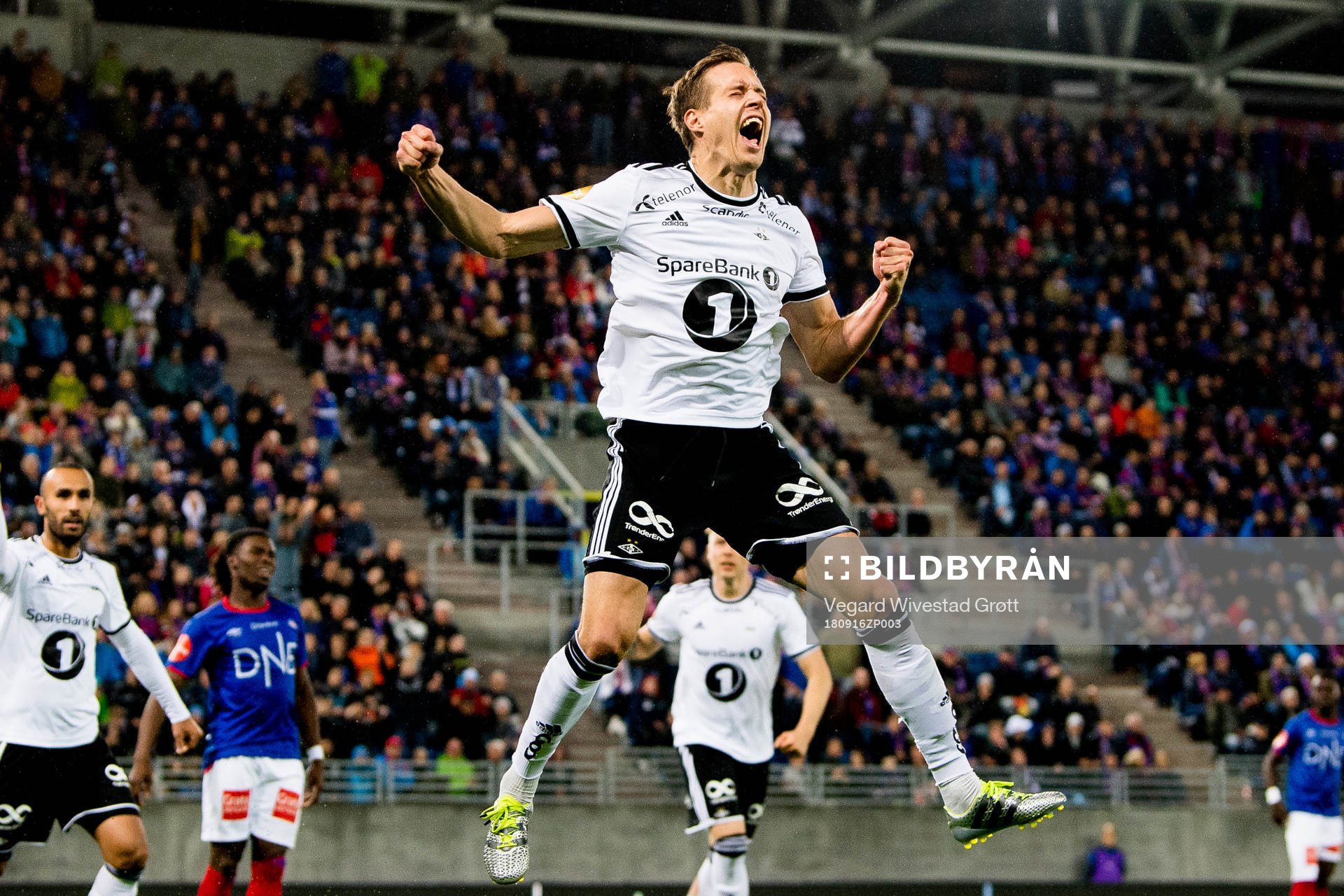 Anders Konradsen of Rosenborg celebrates the 1-2 goal