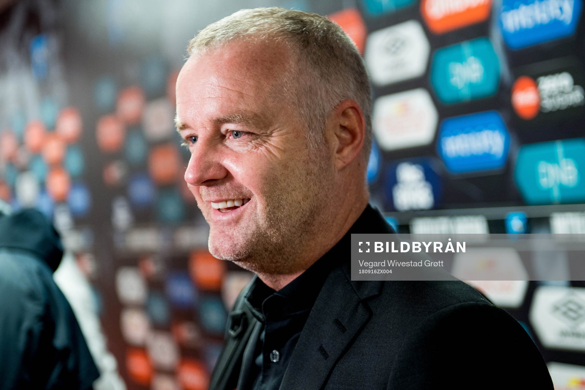 Rini Coolen, head coach of Rosenborg, in the mixed zone after the Eliteserien match between Vålerenga and Rosenborg on September 16, 2018 in Oslo.