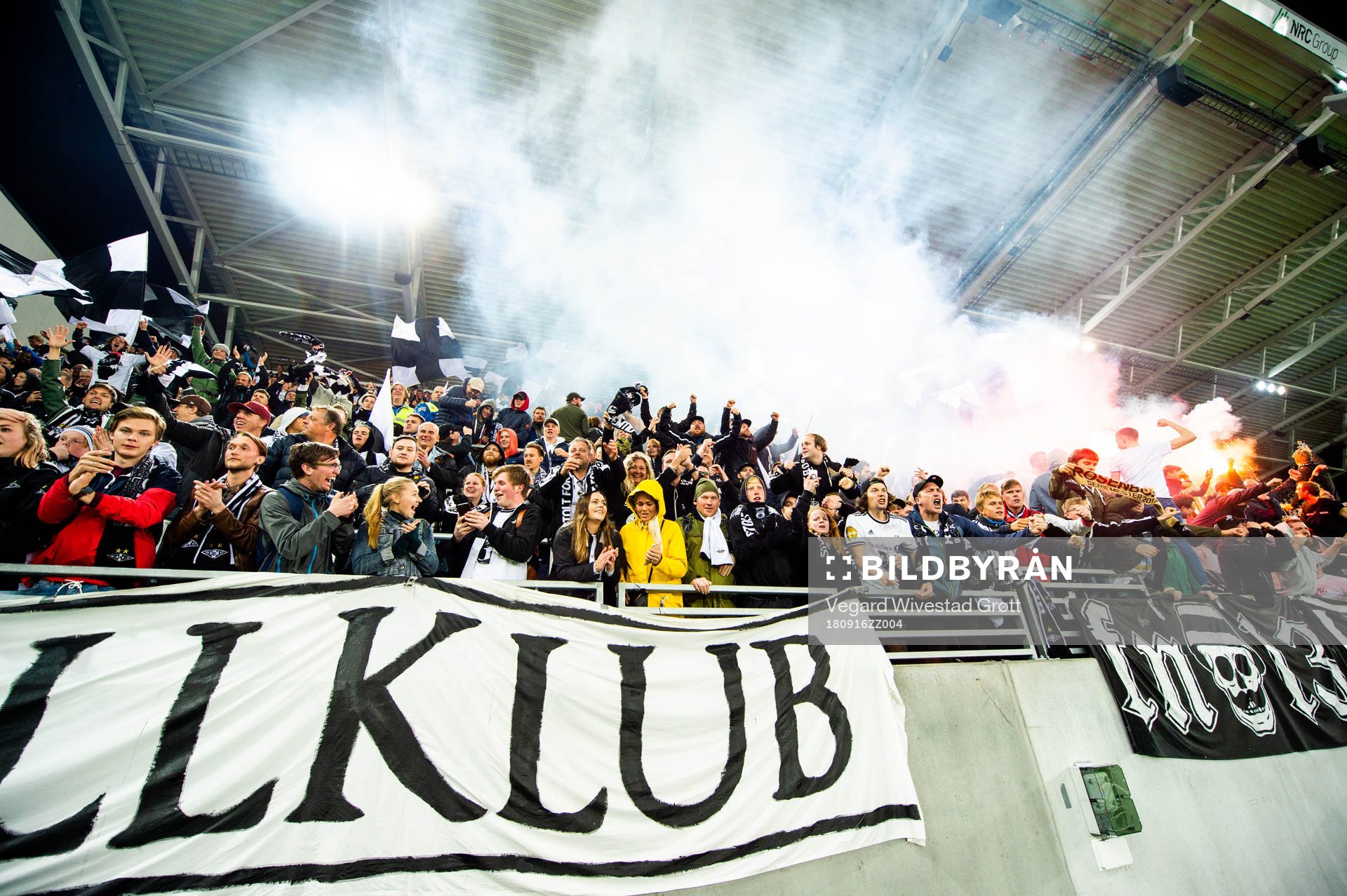 Supporters of Rosenborg celebrate
