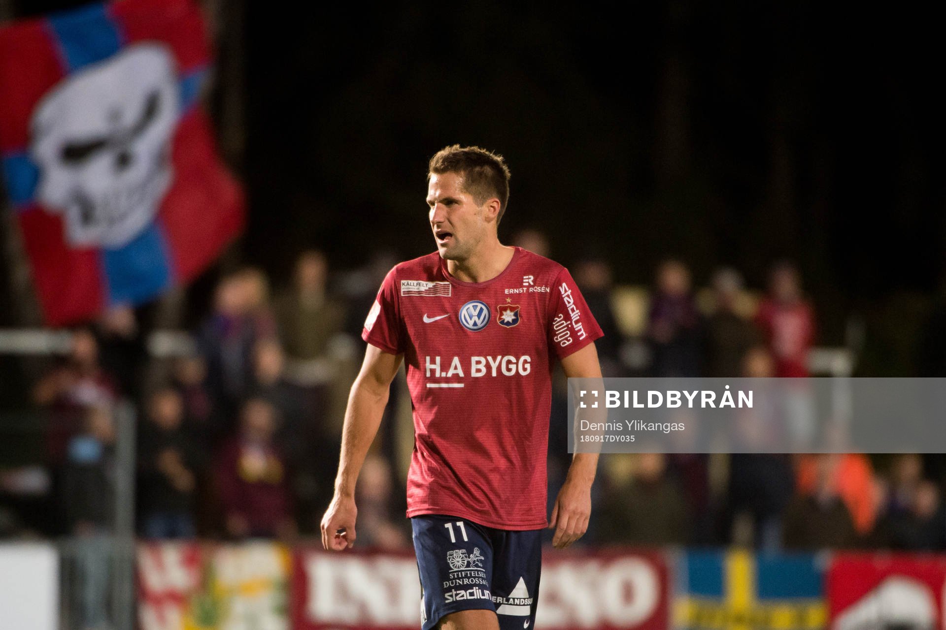 Örgrytes Gabriel Altemark Vanneryr under fotbollsmatchen i Superettan  mellan Frej och Örgryte den 17 september 2018 i Täby.