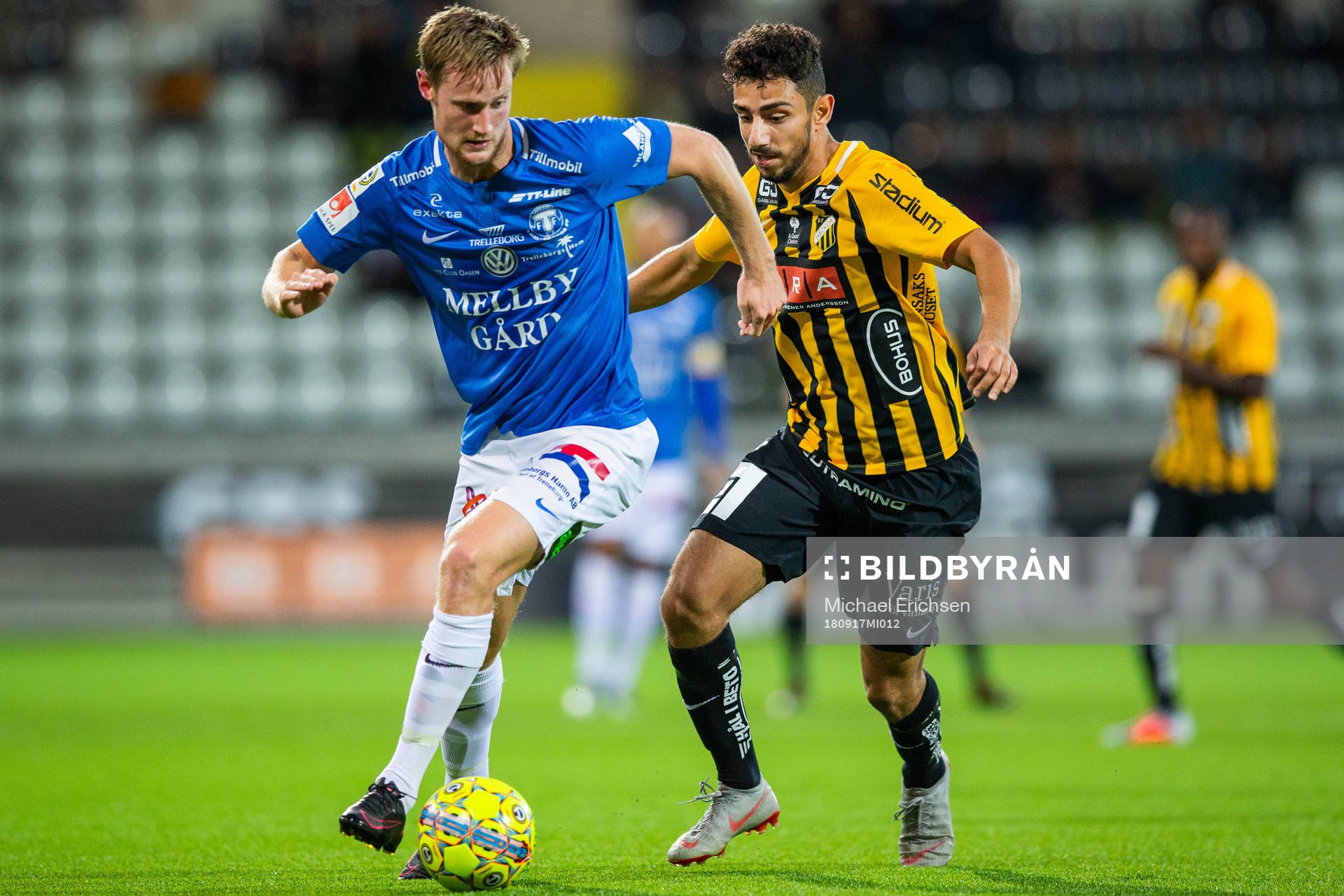 Trelleborgs Anton Tideman och Häckens Daleho Irandust