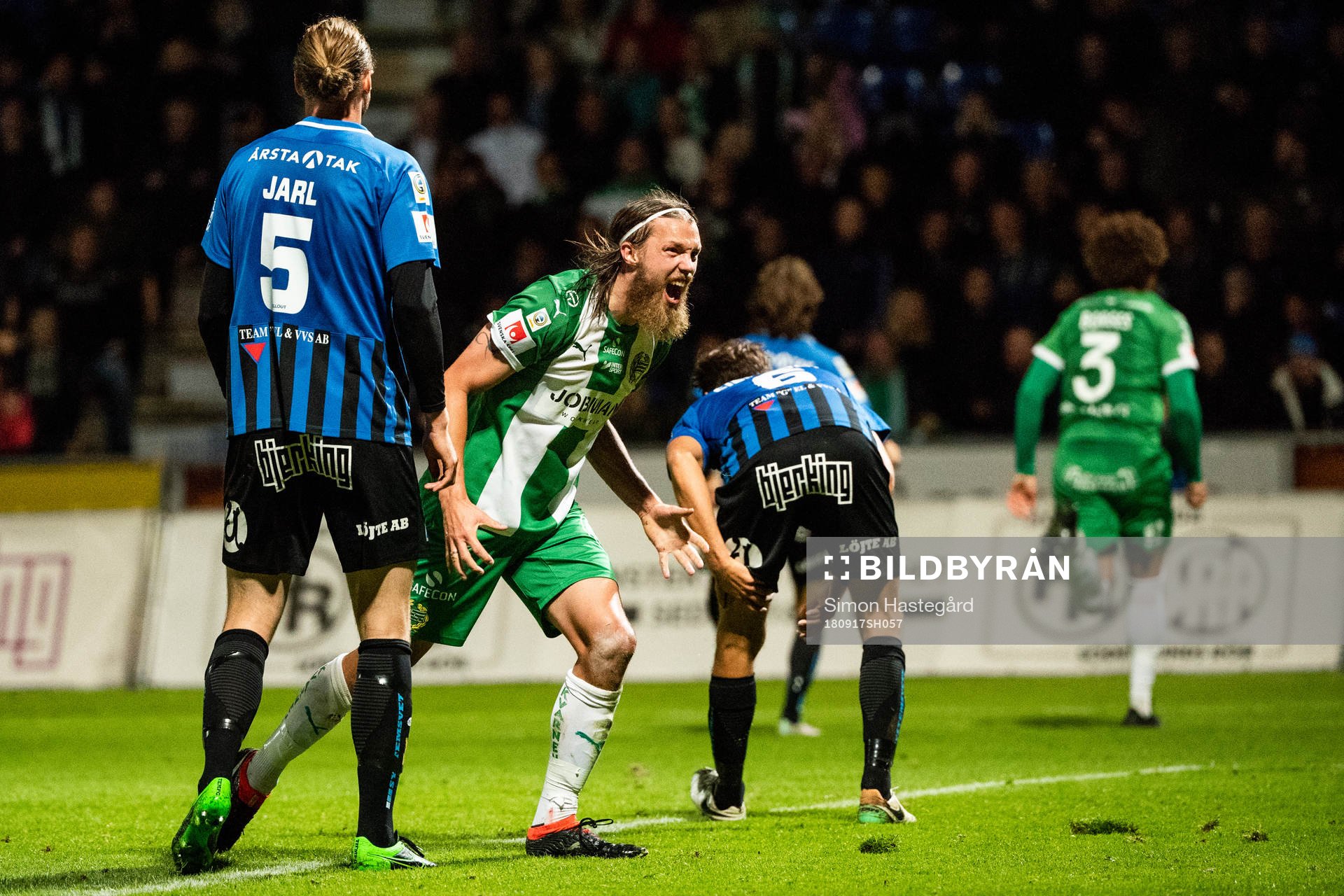 Hammarbys Björn Paulsen reagerar
