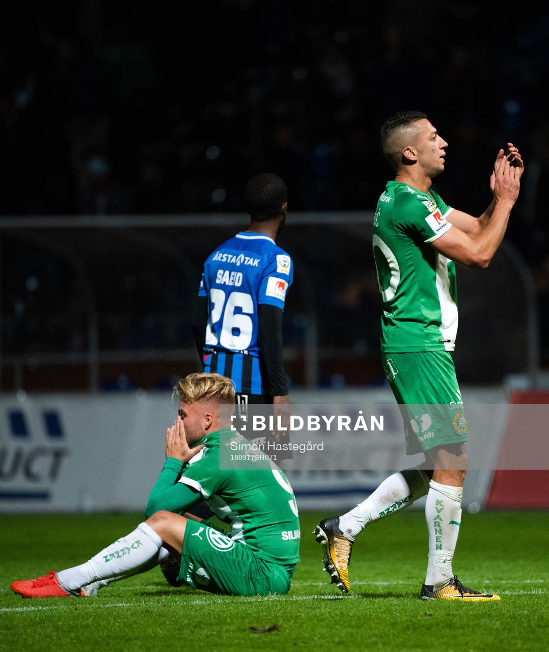 Hammarbys Nikola Djurdjic och Sander Svendsen deppar