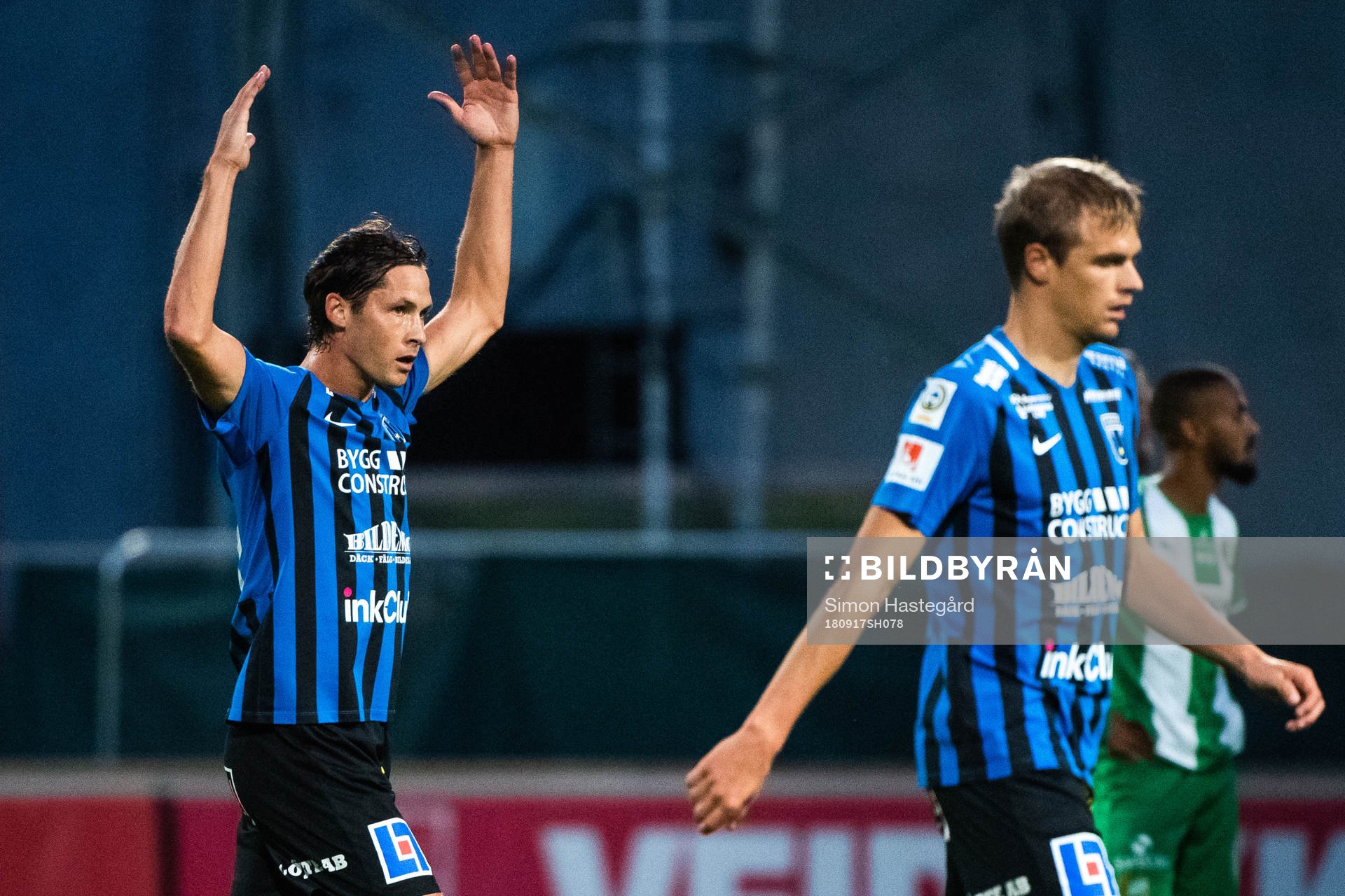 Sirius Philip Haglund jublar efter 1-0 under fotbollsmatchen i Allsvenskan mellan Sirius och Hammarby den 17 september 2018 i Uppsala. 