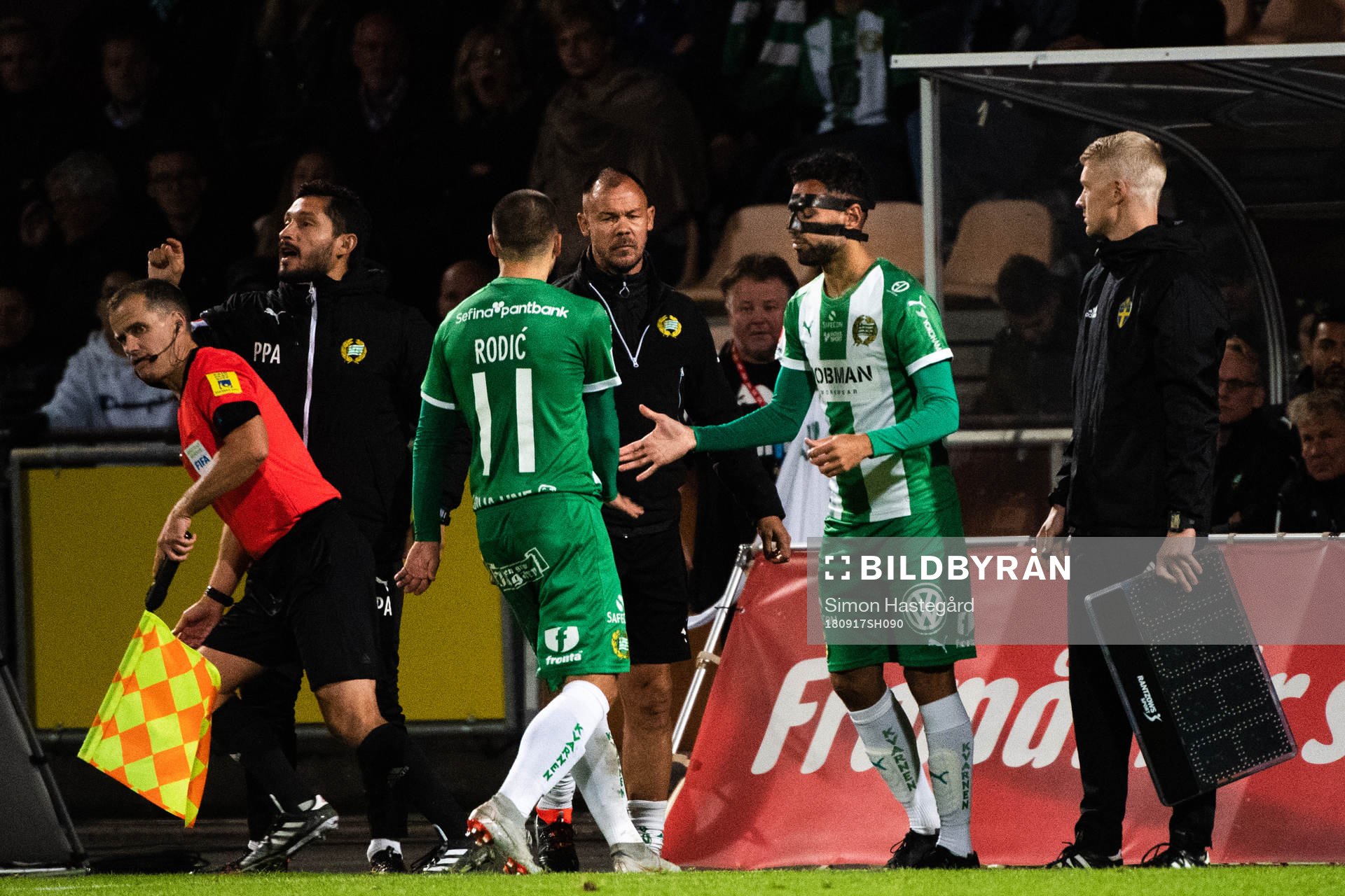 Byte mellan Hammarbys Vladimir Rodic  och Imad Khalili